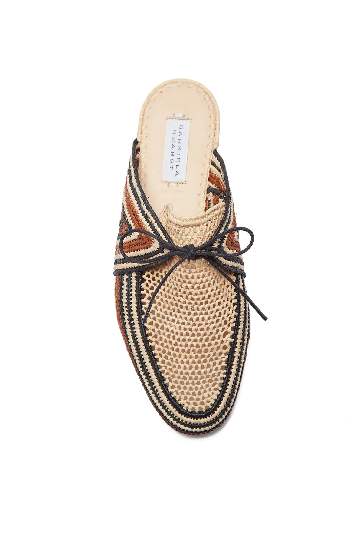 Harriet Flat Mule in Brown Multi Raffia sold by Gabriela Hearst product image thumbnail 4