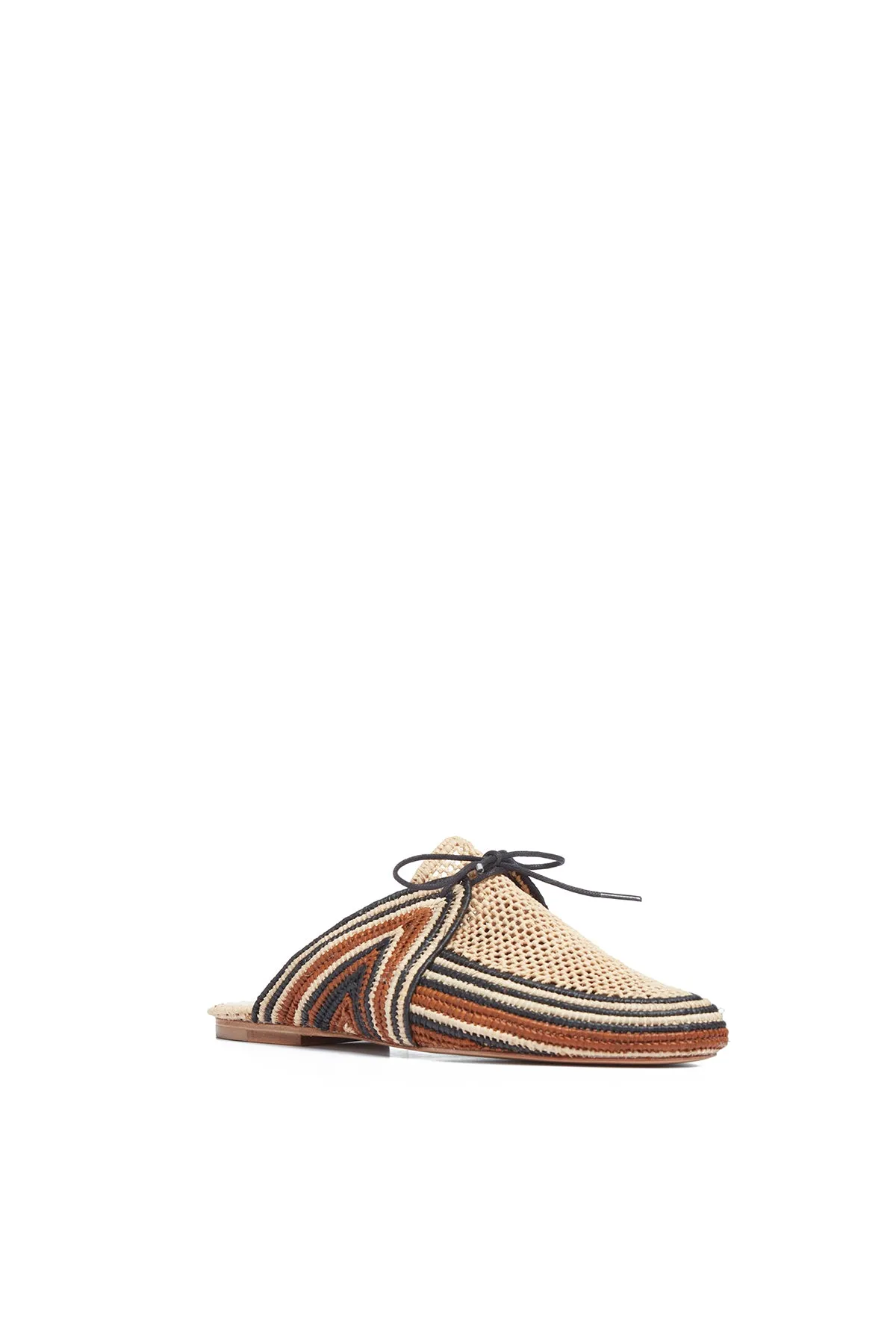Harriet Flat Mule in Brown Multi Raffia sold by Gabriela Hearst product image thumbnail 2