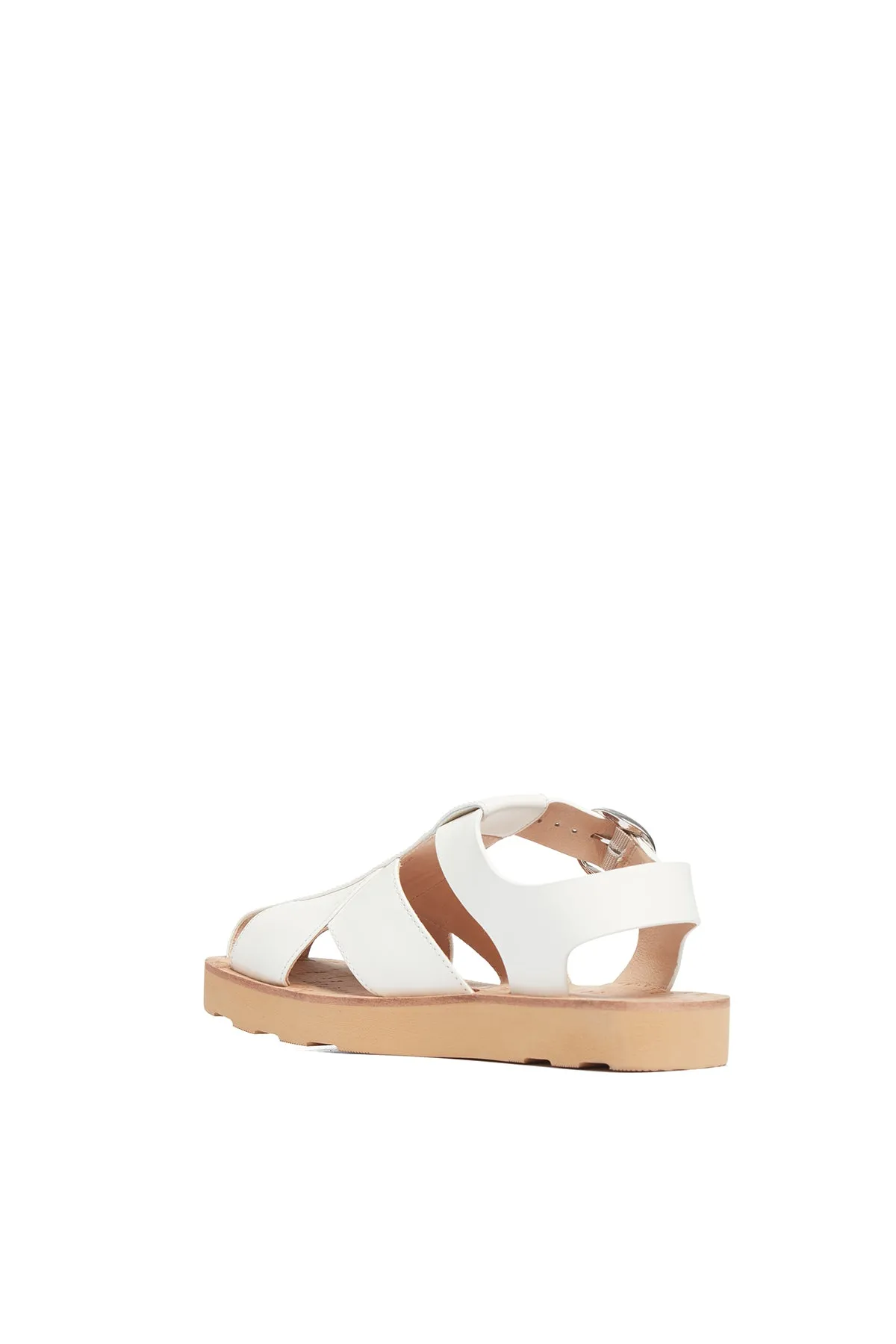 Horatio Flat Sandal in Cream Leather sold by Gabriela Hearst product image thumbnail 3