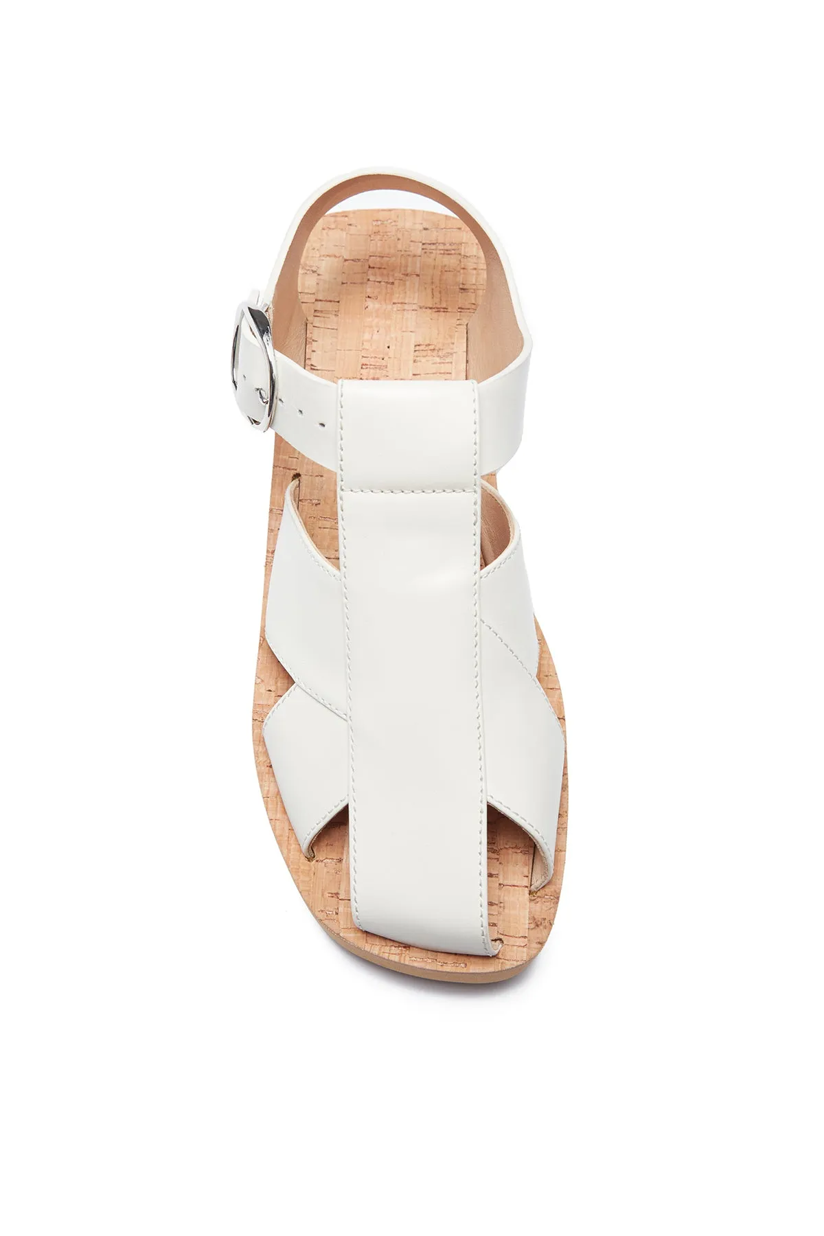 Horatio Flat Sandal in Cream Leather sold by Gabriela Hearst product image thumbnail 4