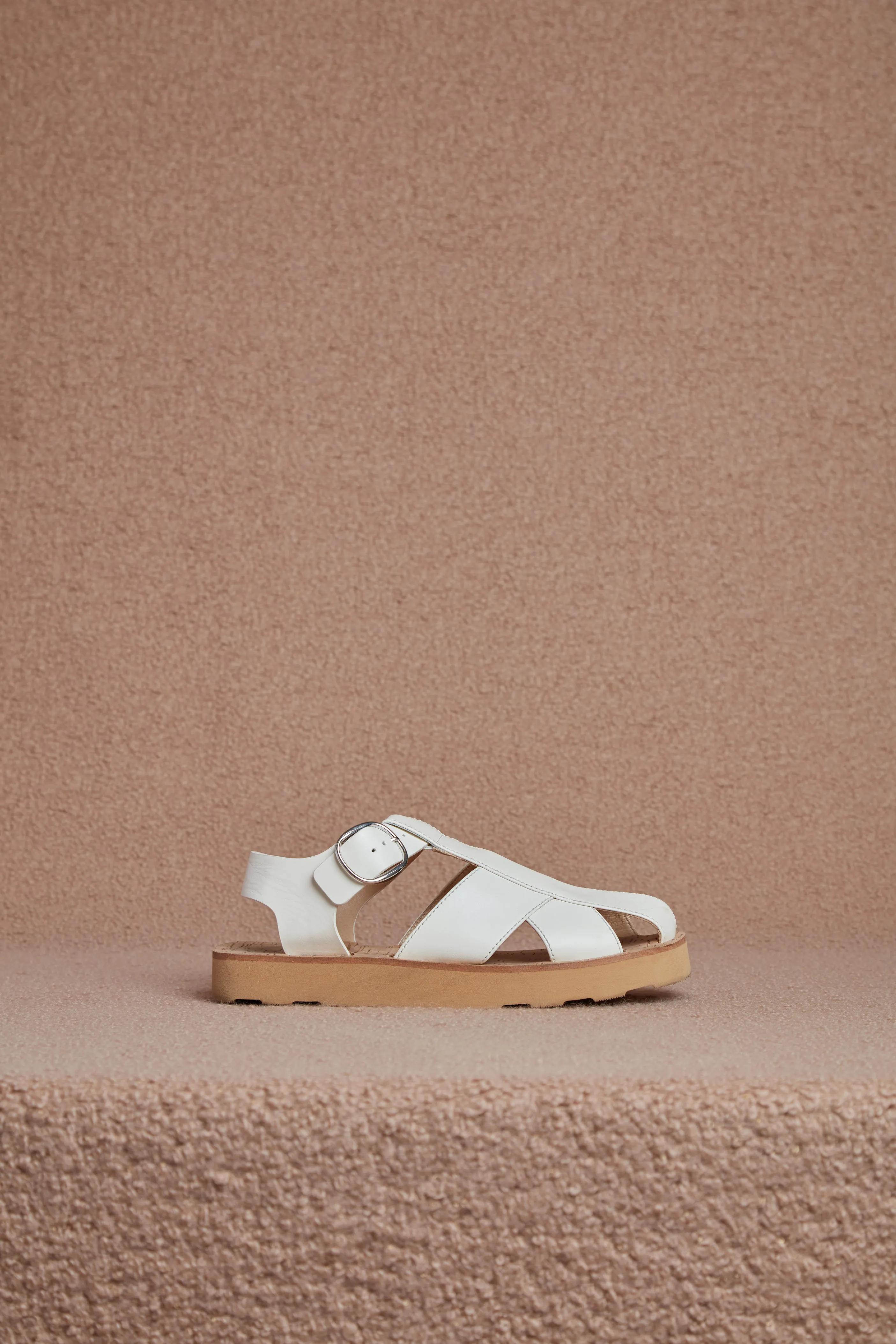 Horatio Flat Sandal in Cream Leather sold by Gabriela Hearst product image thumbnail 5