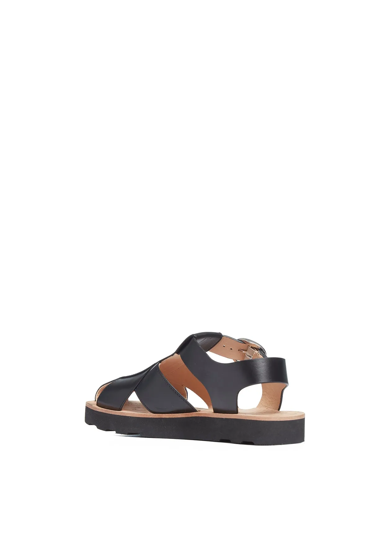 Horatio Flat Sandal in Black Leather sold by Gabriela Hearst product image thumbnail 3