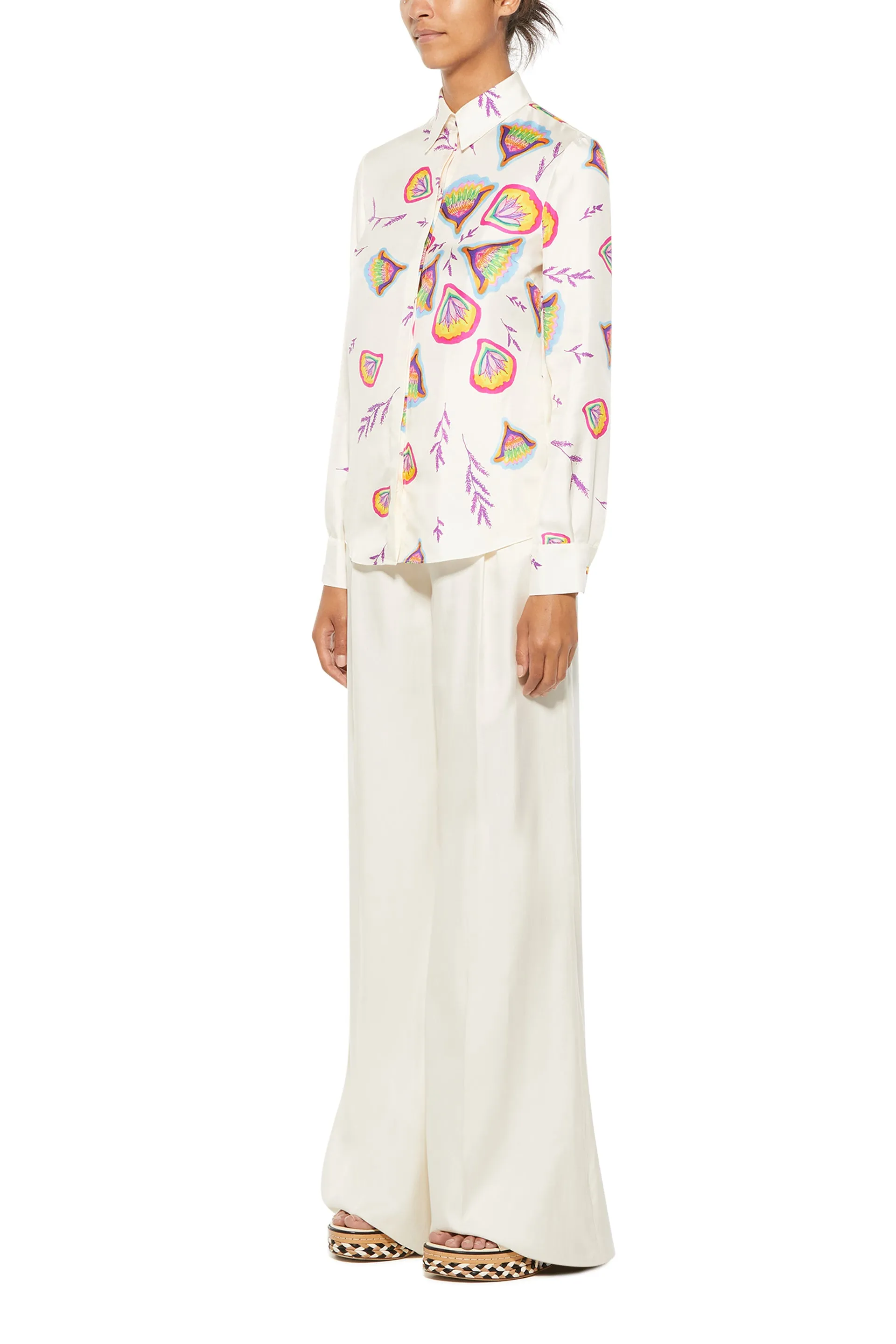 Henri Blouse in Multi Printed Silk Twill sold by Gabriela Hearst product image thumbnail 3