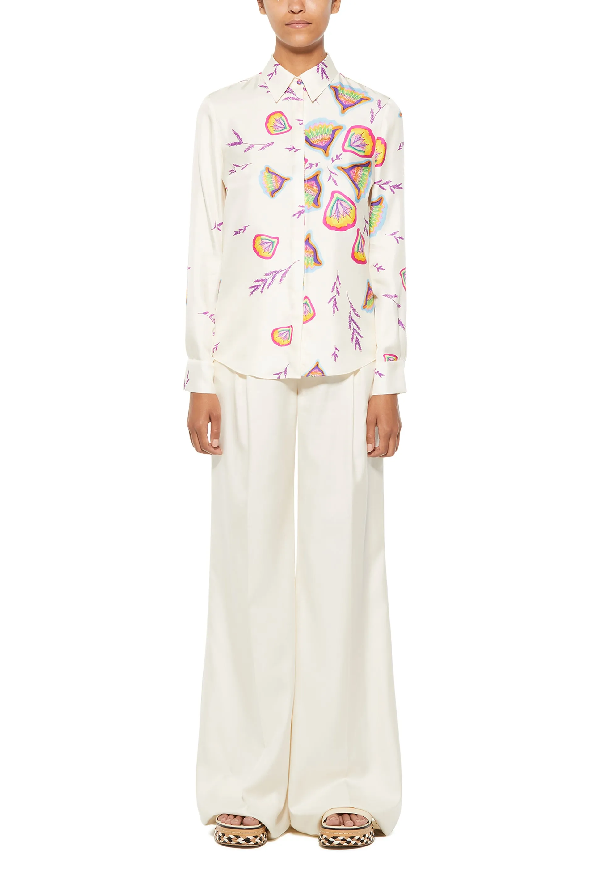 Henri Blouse in Multi Printed Silk Twill sold by Gabriela Hearst product image thumbnail 2