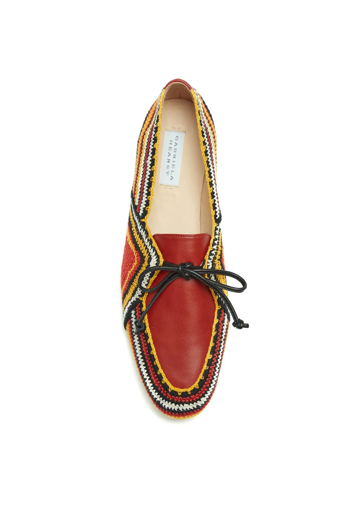 Hays Crochet Flat Shoe in Rust Multi Nappa Leather sold by Gabriela Hearst product image thumbnail 4