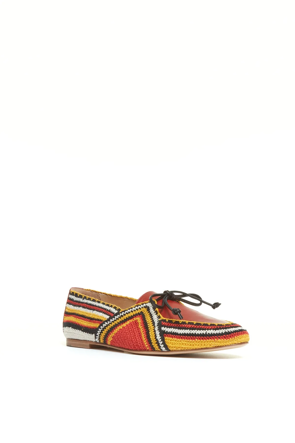 Hays Crochet Flat Shoe in Rust Multi Nappa Leather sold by Gabriela Hearst product image thumbnail 2