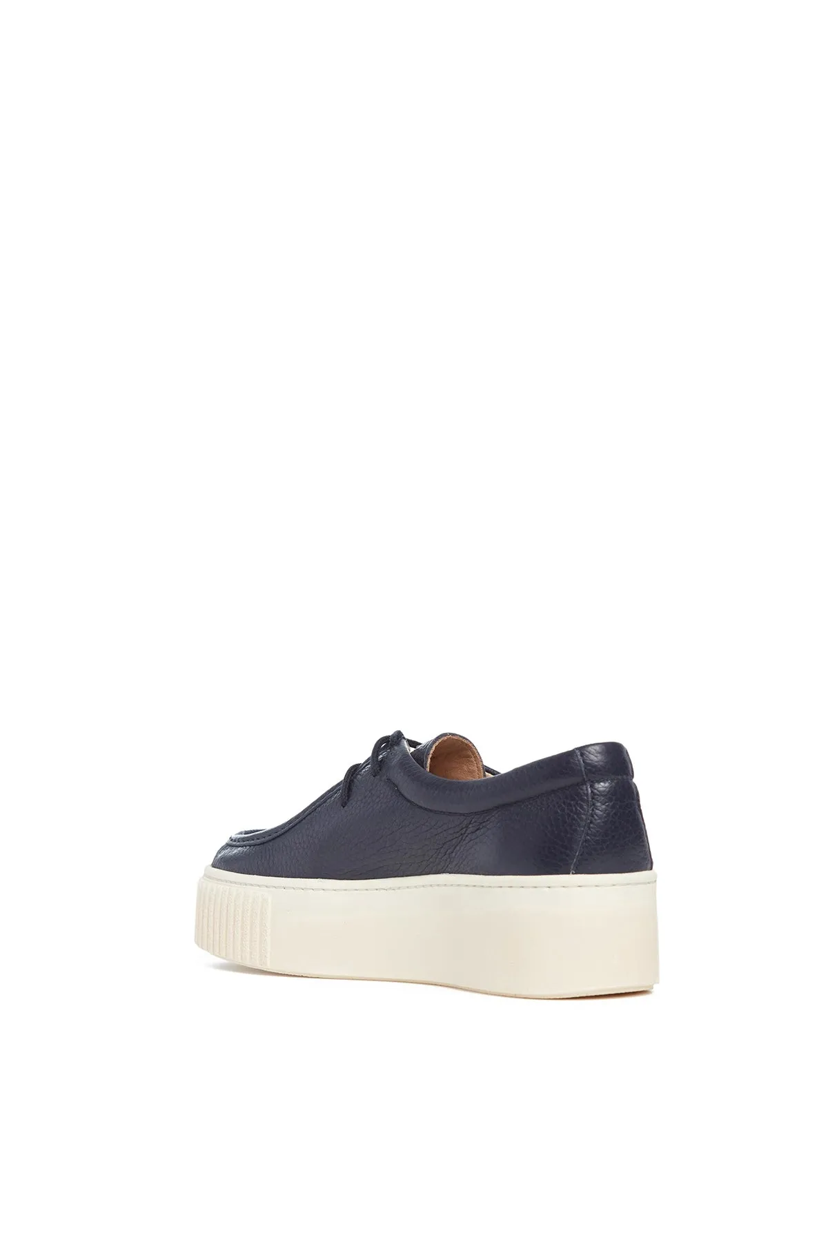 Fontaina Platform Sneaker in Dark Navy Textured Leather sold by Gabriela Hearst product image thumbnail 3