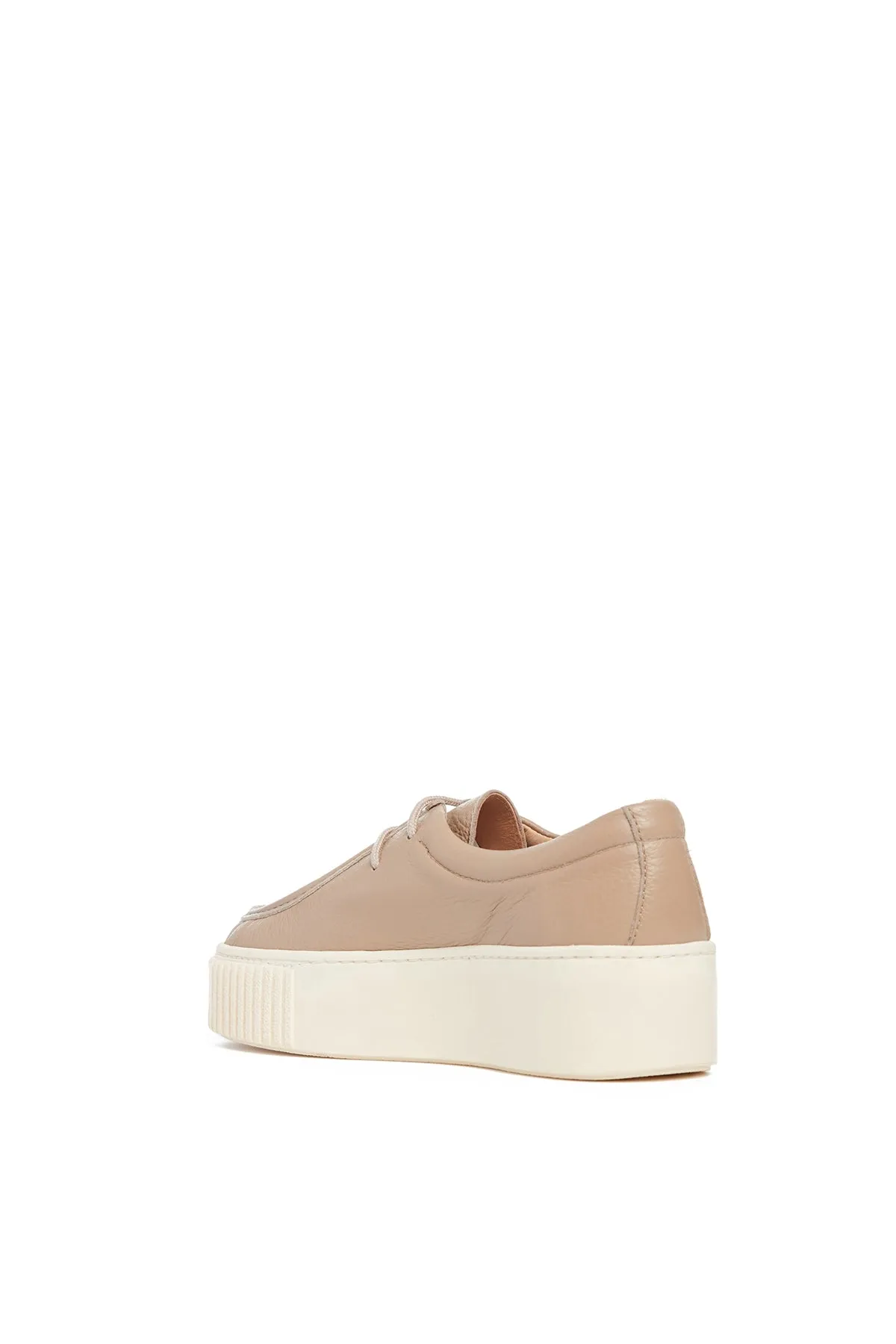 Fontaina Platform Sneaker in Dark Camel Textured Leather sold by Gabriela Hearst product image thumbnail 3