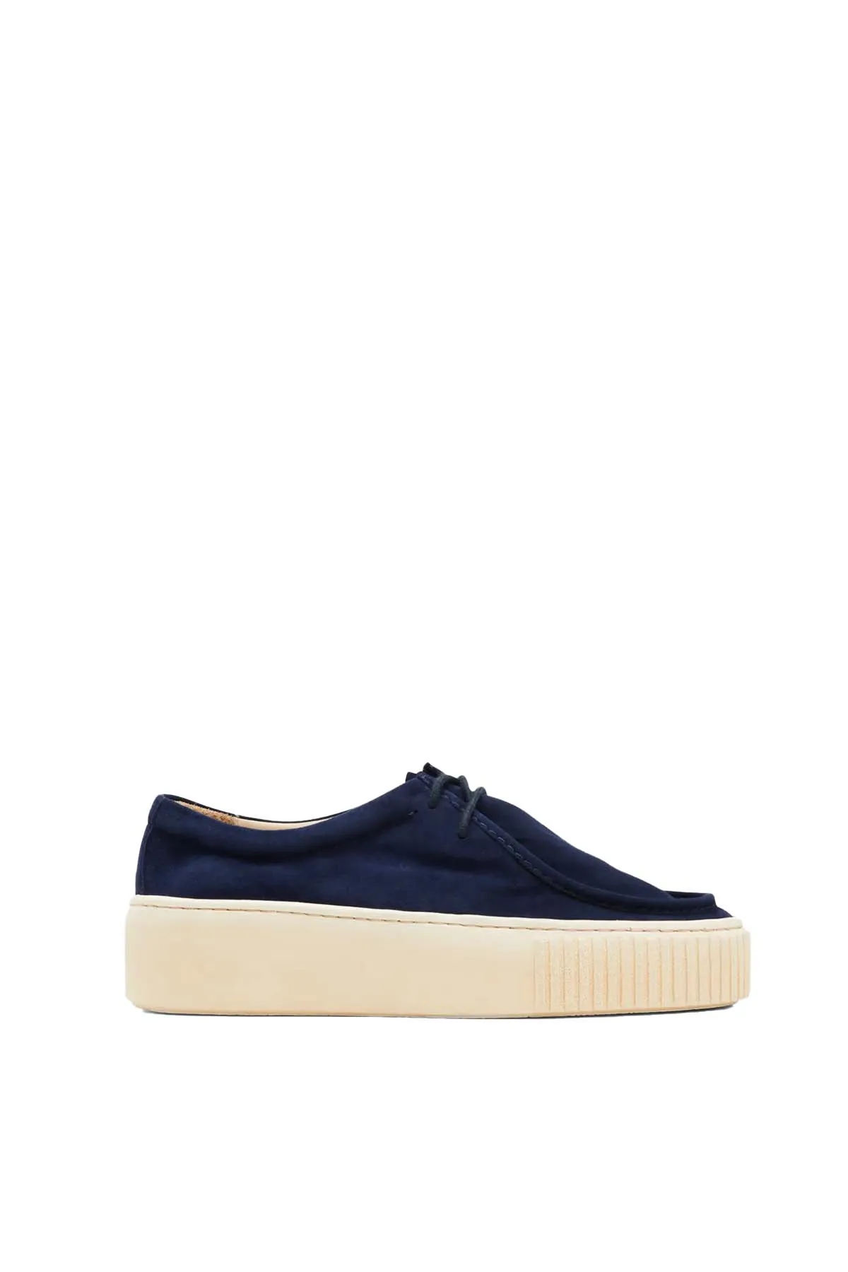 Fontaina Platform Sneaker in Navy Suede sold by Gabriela Hearst