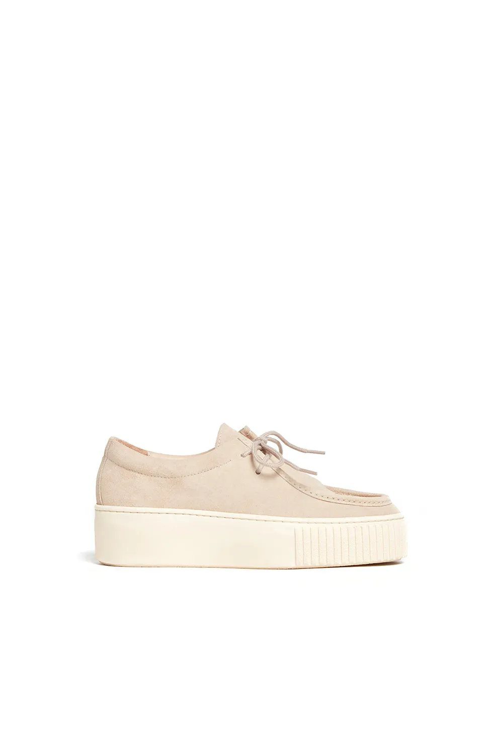 Fontaina Platform Sneaker in Beige Suede sold by Gabriela Hearst