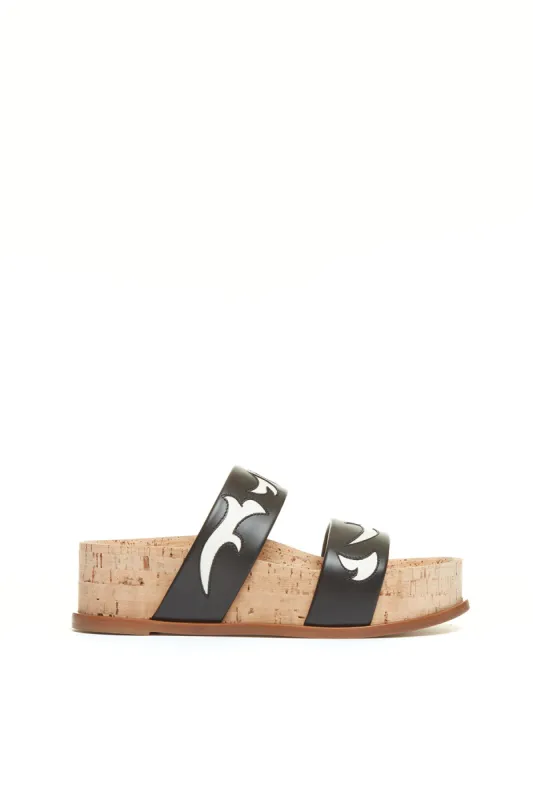 Flame Striker Sandal in Black Nappa Leather sold by Gabriela Hearst