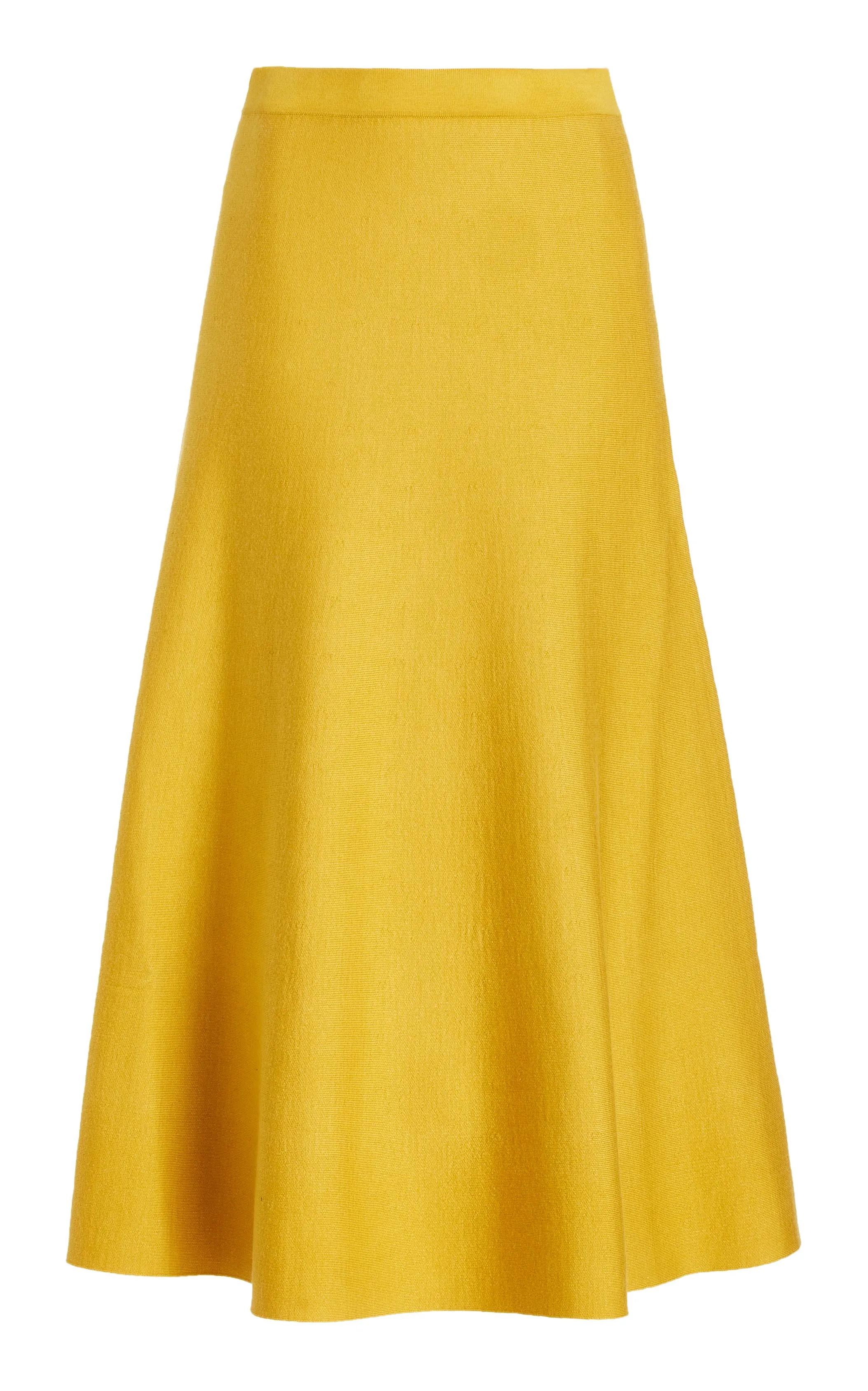 Freddie Skirt in Golden Birch Merino Wool Cashmere sold by Gabriela Hearst