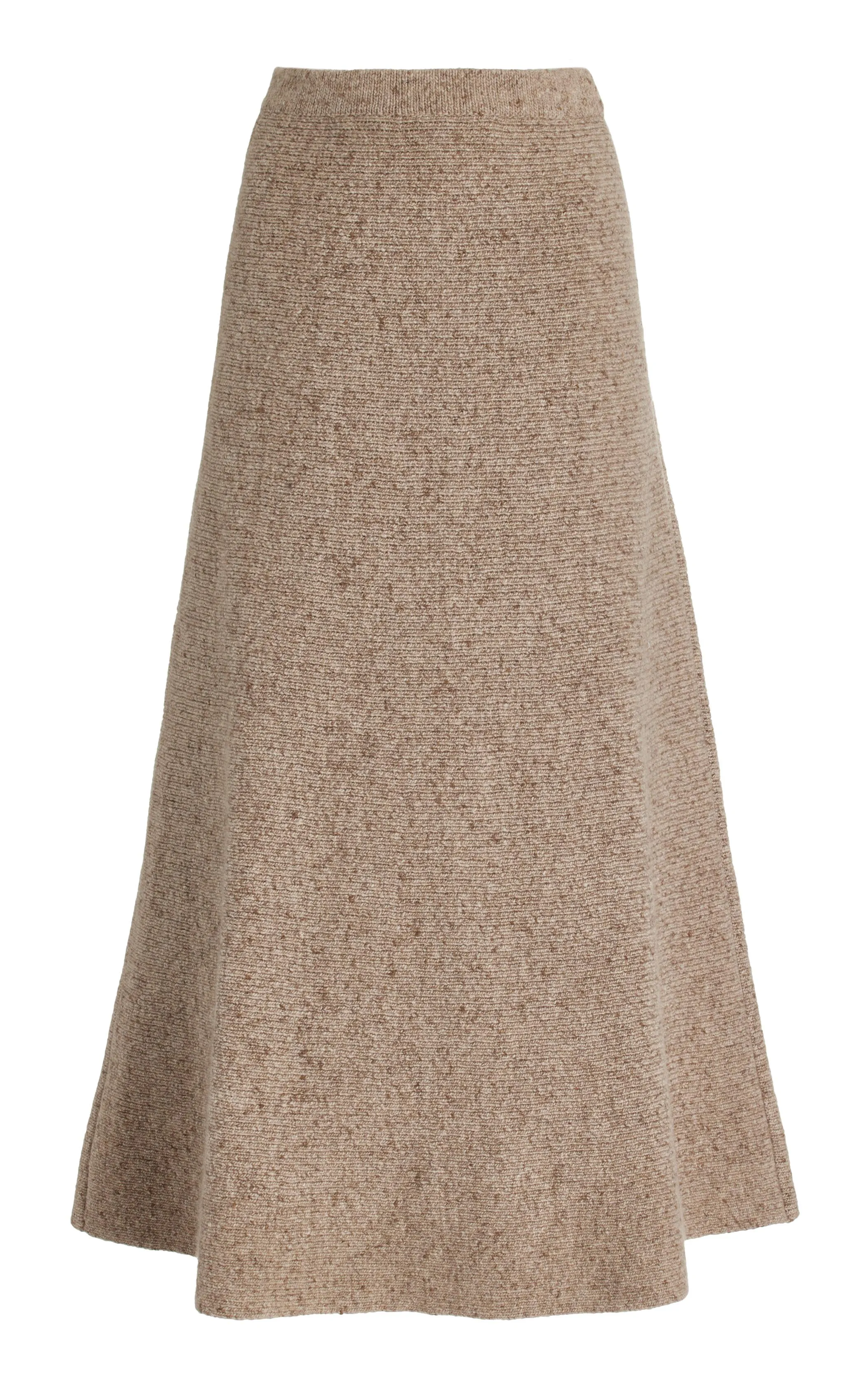 Eden Knit Maxi Skirt in Oatmeal Multi Cashmere sold by Gabriela Hearst
