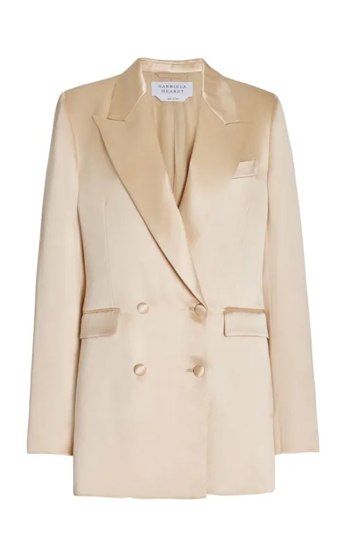 Elmore Blazer in Champagne Silk made by Gabriela Hearst