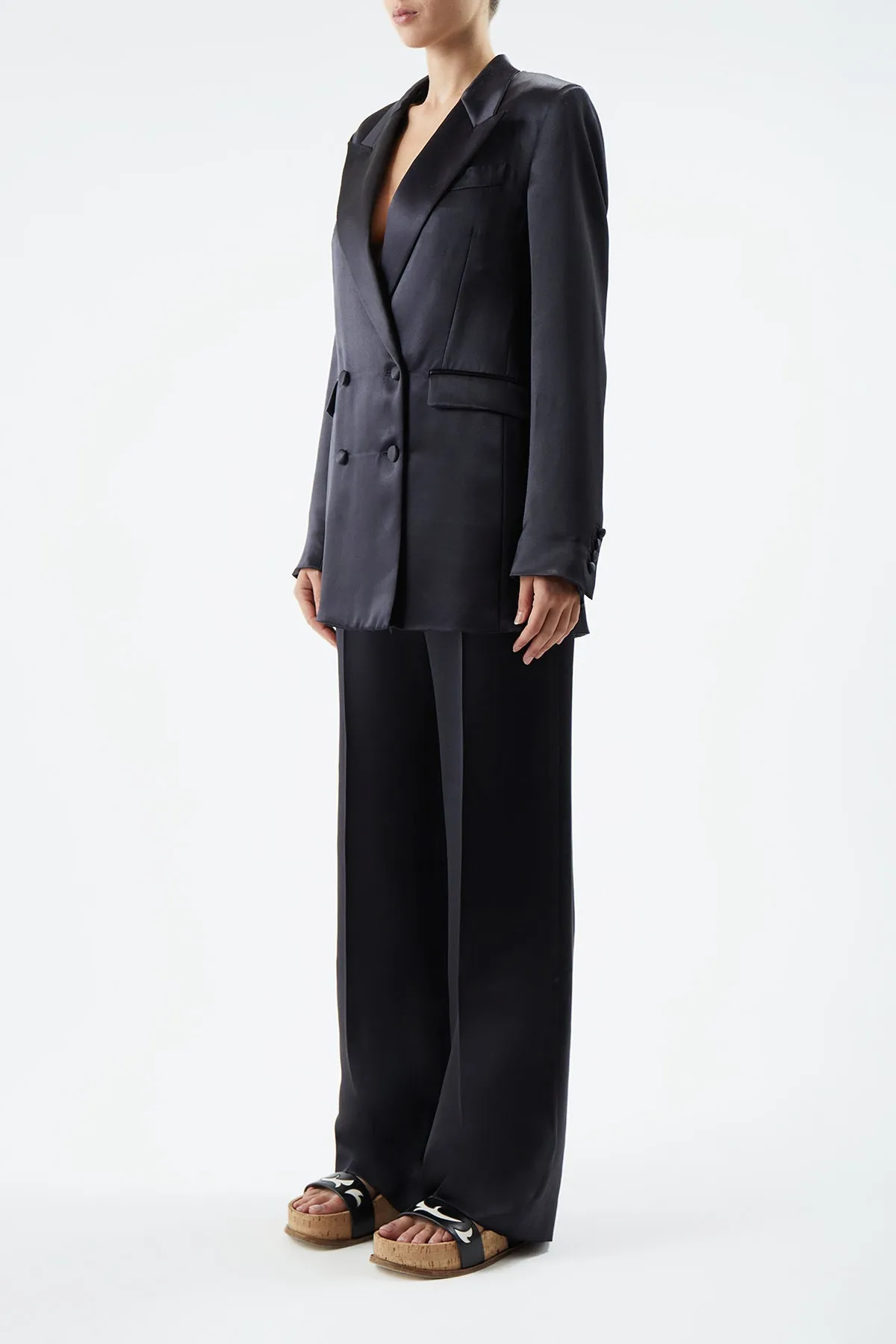 Elmore Blazer in Black Silk sold by Gabriela Hearst product image thumbnail 4