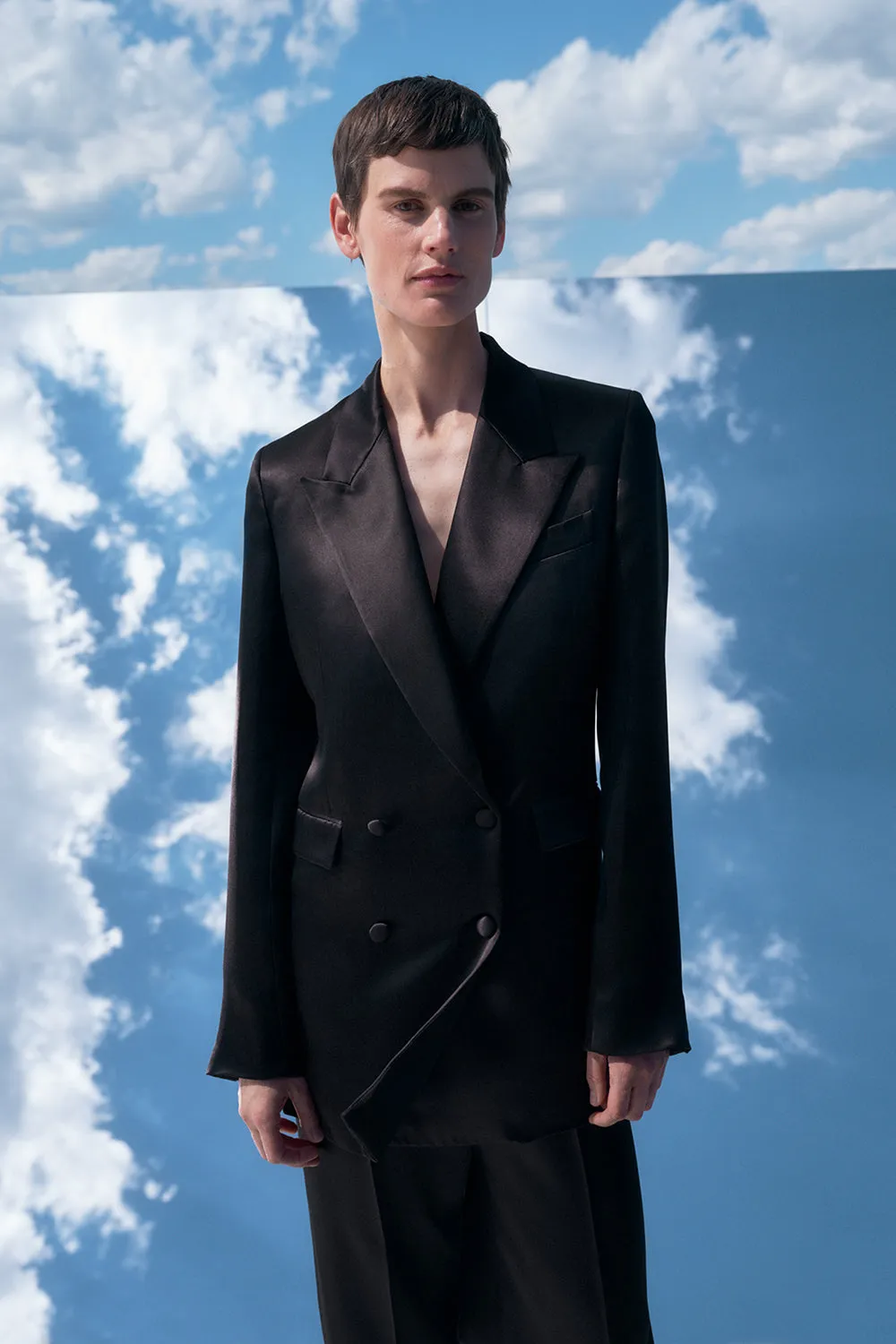 Elmore Blazer in Black Silk sold by Gabriela Hearst product image thumbnail 2
