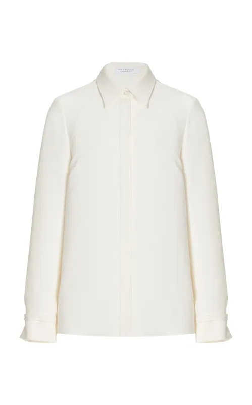 Cruz Shirt in Ivory Lightweight Cashmere sold by Gabriela Hearst