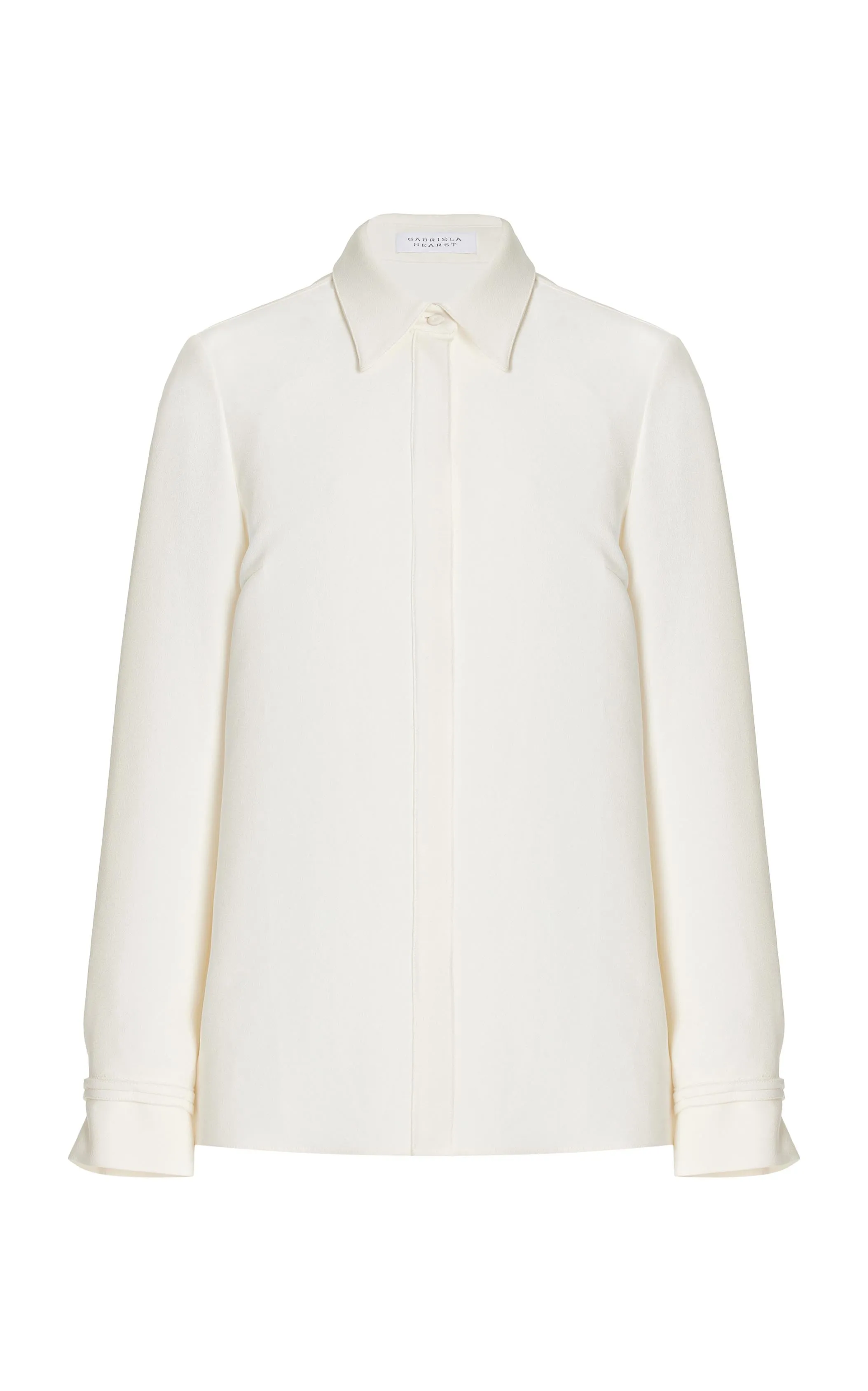 Cruz Shirt in Ivory Lightweight Cashmere sold by Gabriela Hearst