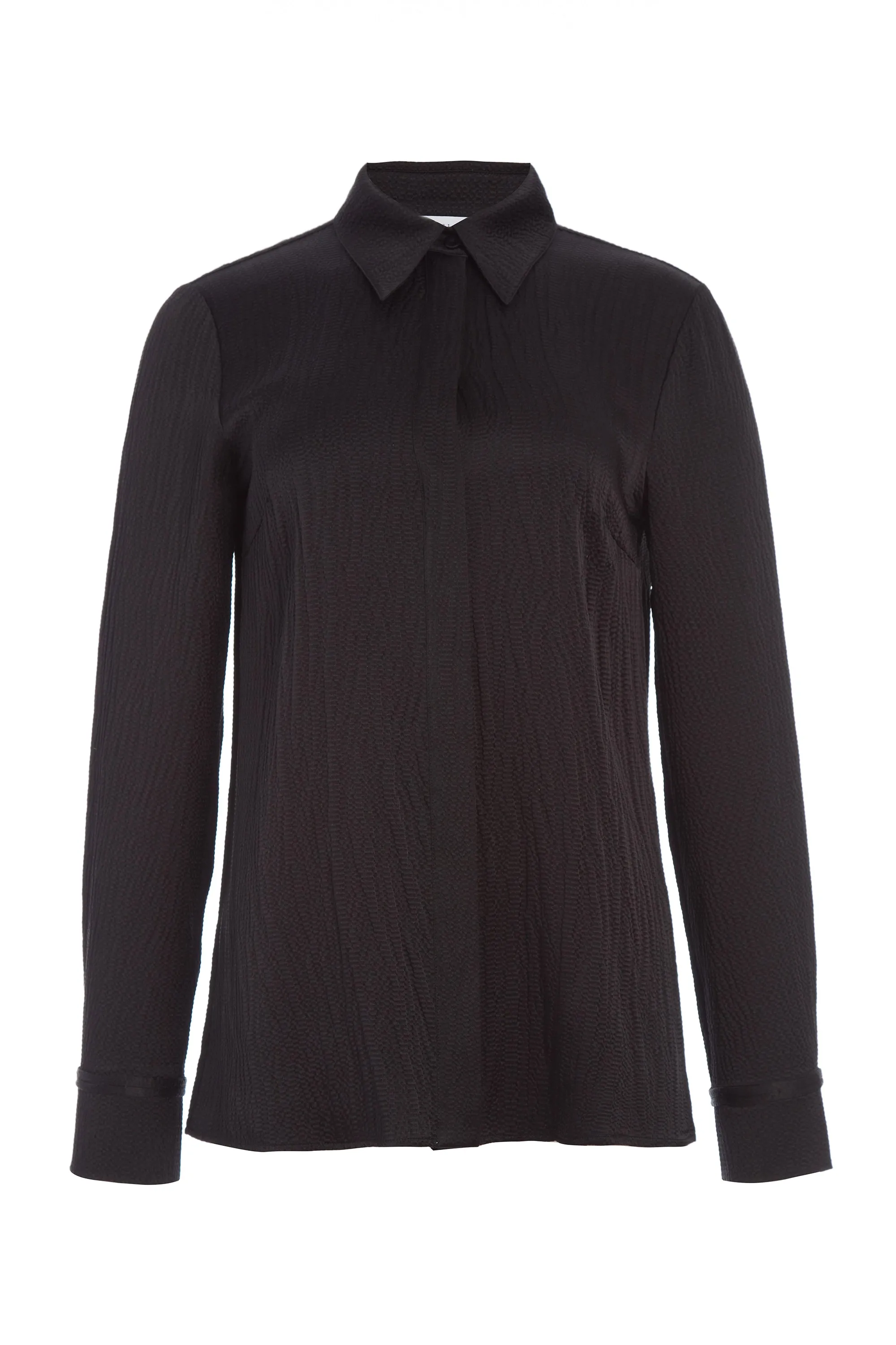 Cruz Shirt in Black Silk sold by Gabriela Hearst