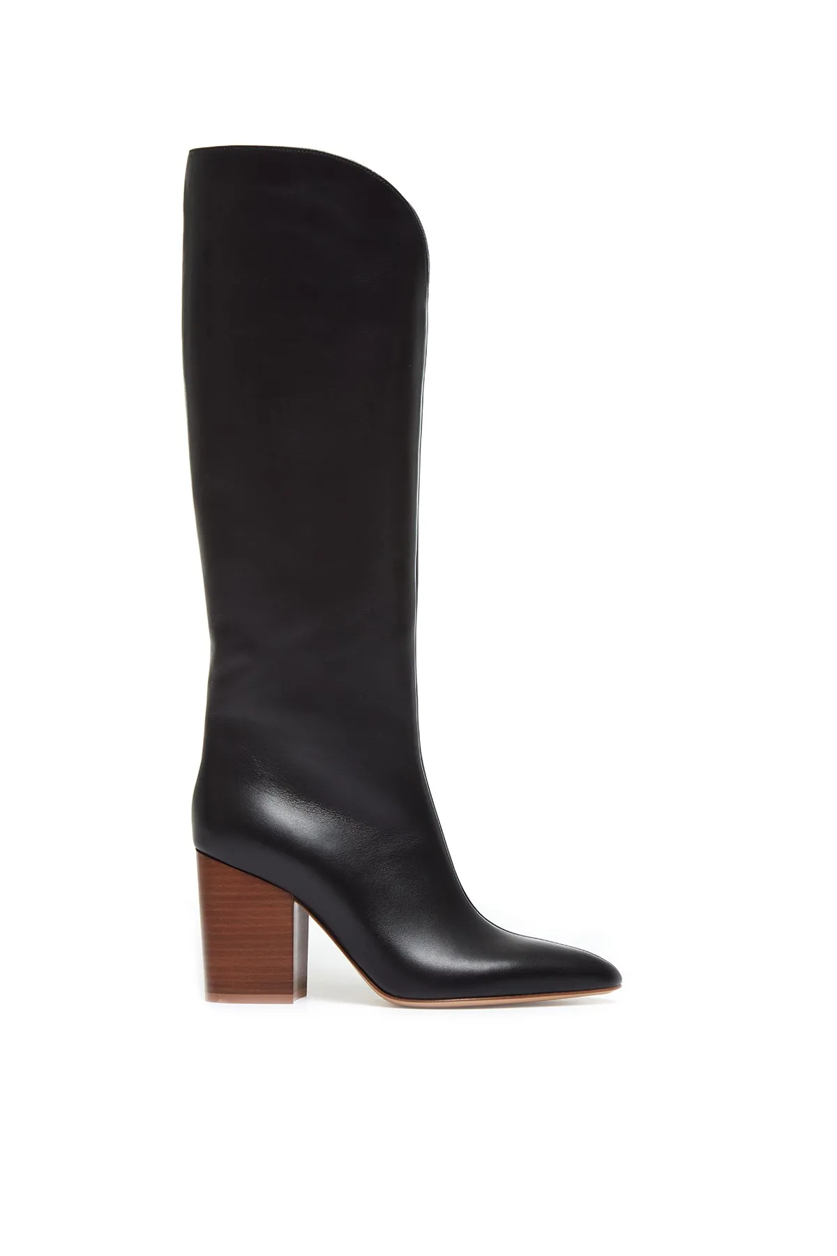Cora High Knee Boot in Black Leather sold by Gabriela Hearst