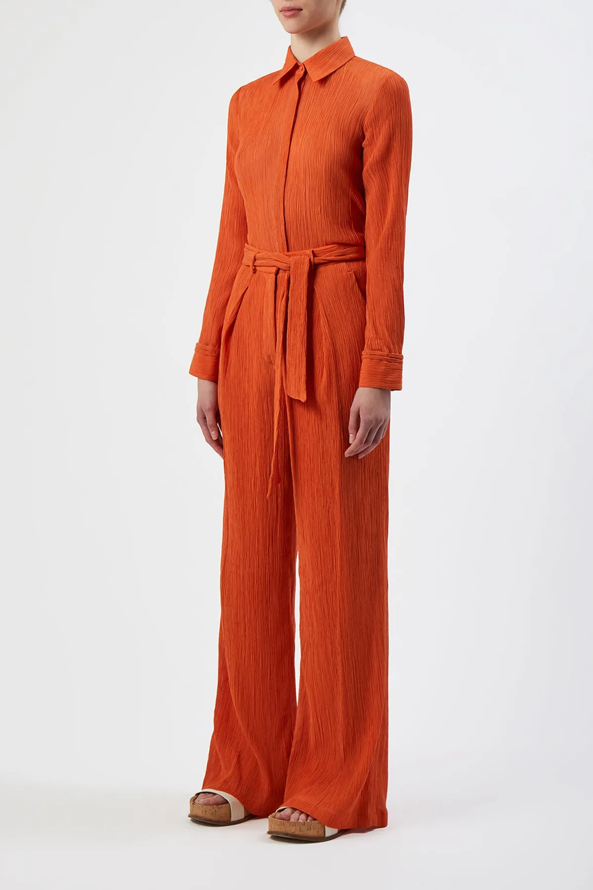 Cruz Shirt in Spice Cotton Silk sold by Gabriela Hearst product image thumbnail 4