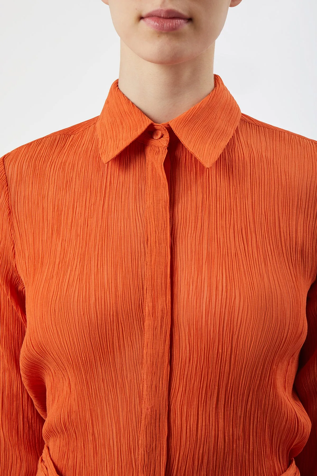 Cruz Shirt in Spice Cotton Silk sold by Gabriela Hearst product image thumbnail 3