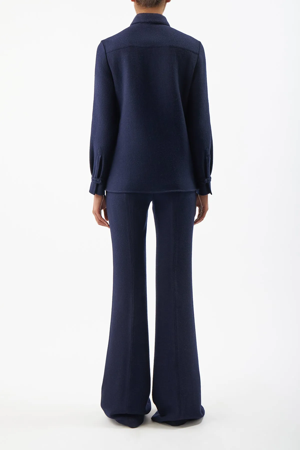 Cruz Shirt in Dark Navy Virgin Wool sold by Gabriela Hearst product image thumbnail 3