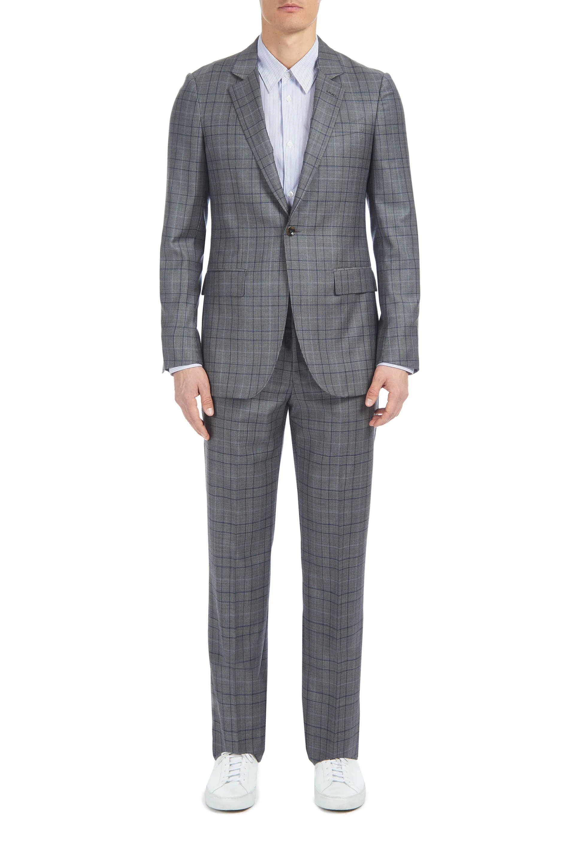 Damien Jacket in Blue & Grey Check Wool sold by Gabriela Hearst