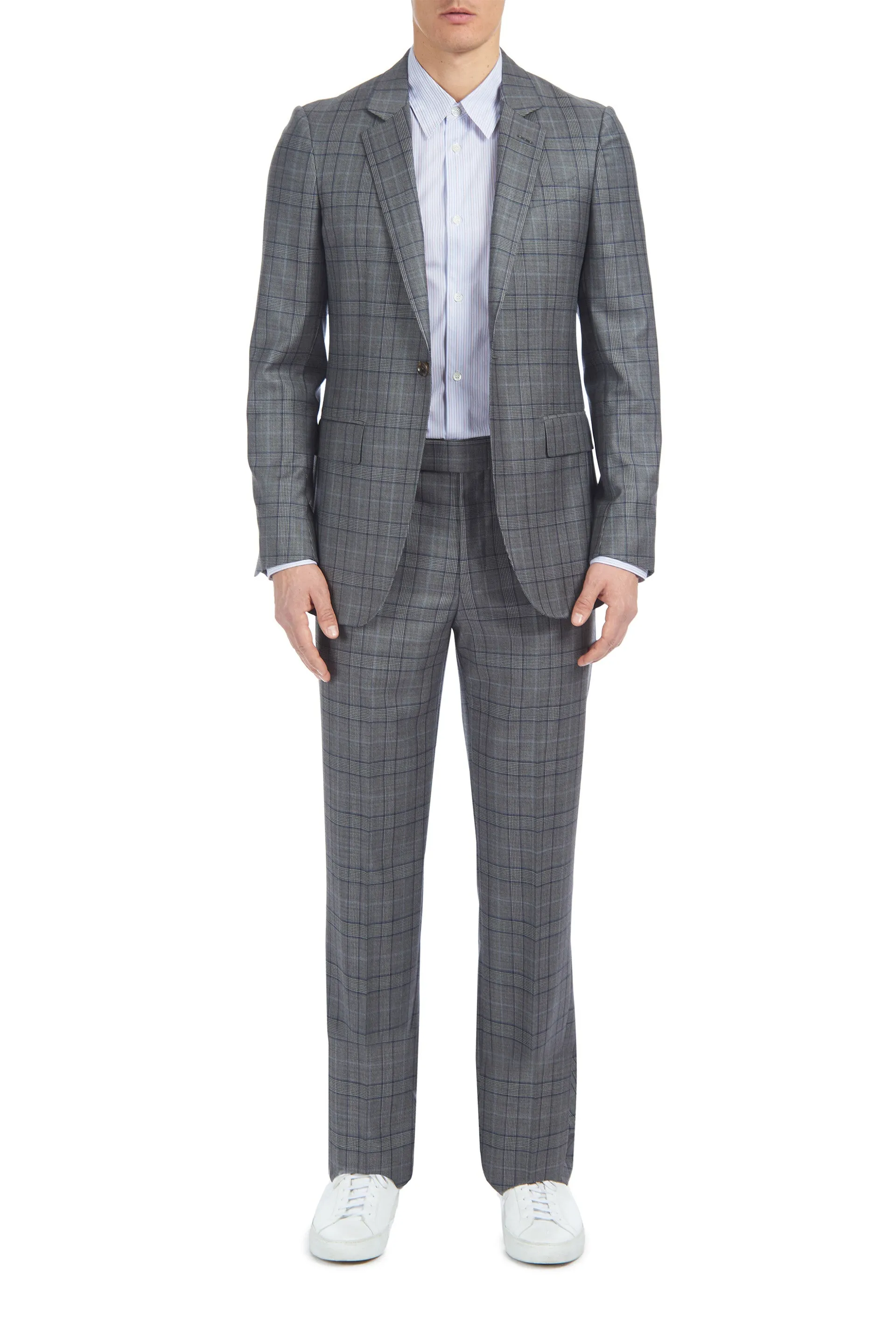 Damien Jacket in Blue & Grey Check Wool sold by Gabriela Hearst product image thumbnail 2