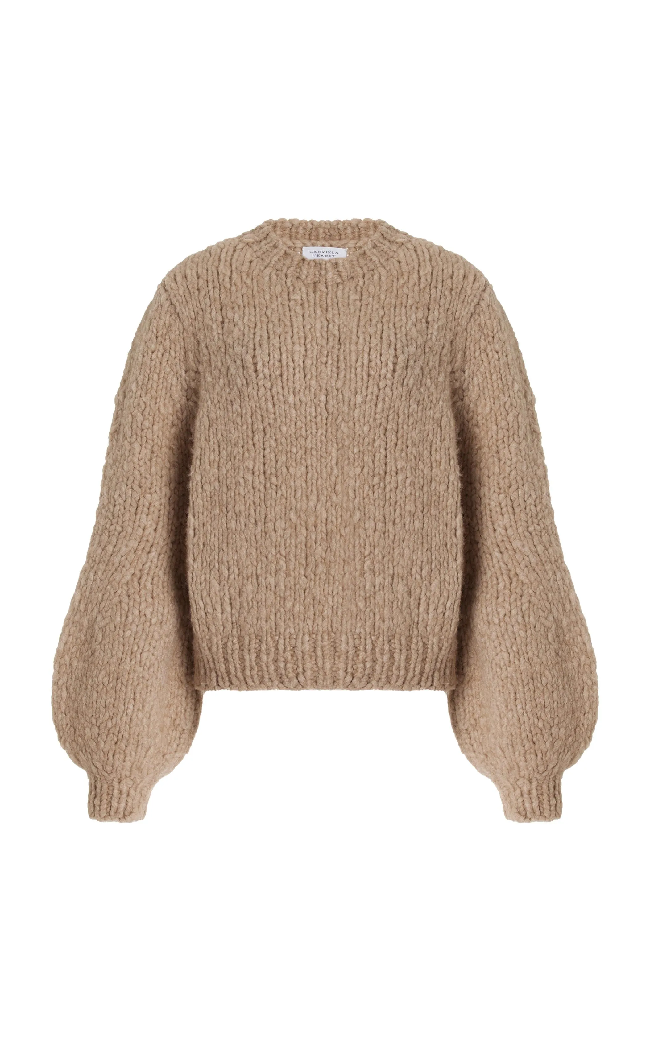 Clarissa Knit Sweater in Camel Welfat Cashmere sold by Gabriela Hearst