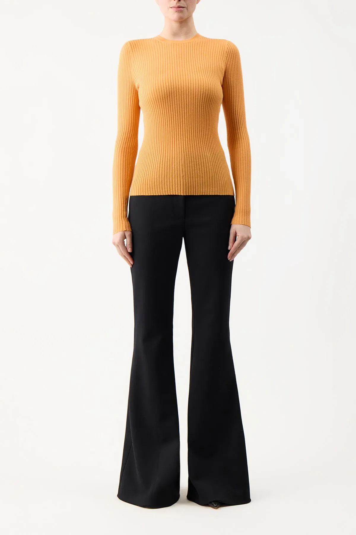 Browning Knit Sweater in Fluorescent Orange Cashmere Silk sold by Gabriela Hearst product image thumbnail 2