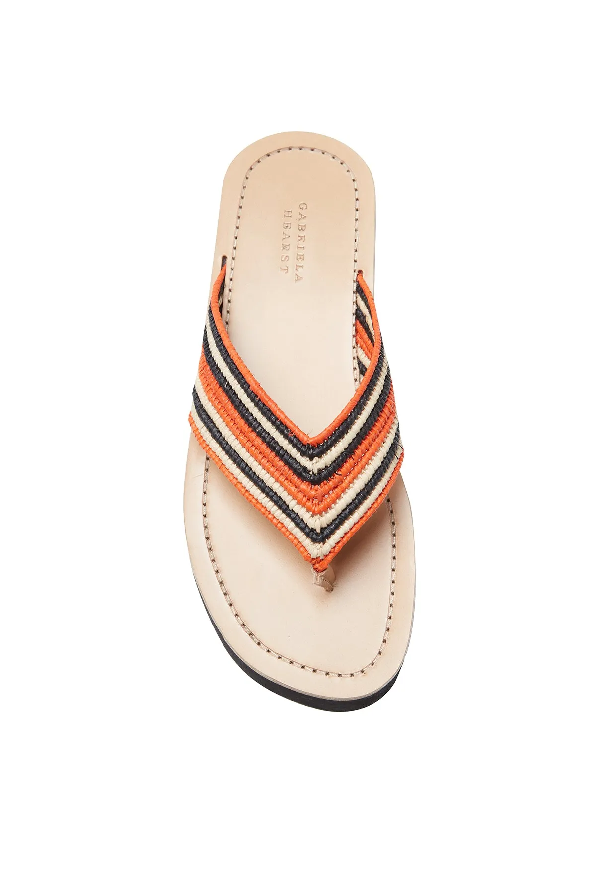 Clemence Crochet Flip Flop in Tonic Orange Multi Cotton sold by Gabriela Hearst product image thumbnail 2