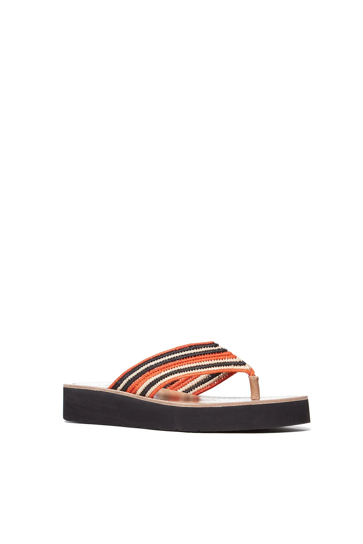 Clemence Crochet Flip Flop in Tonic Orange Multi Cotton sold by Gabriela Hearst product image thumbnail 3