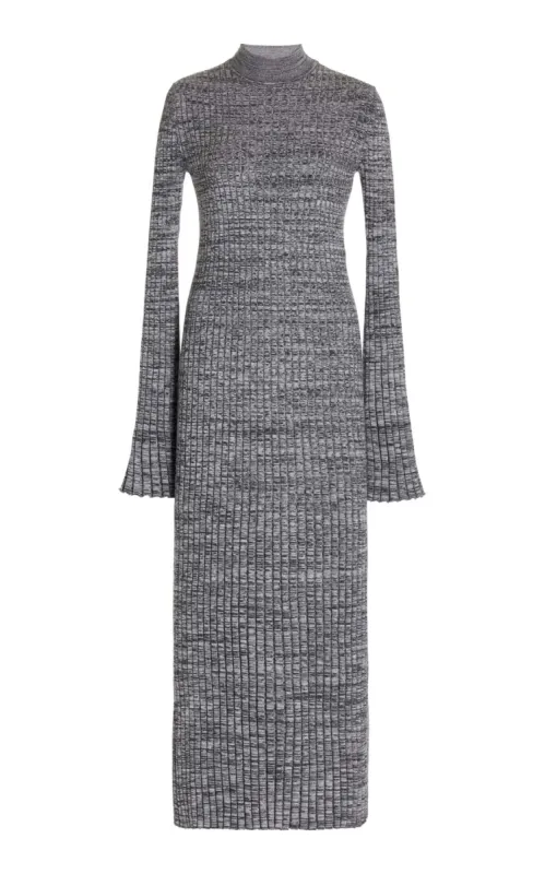 Castor Knit Dress in Charcoal Melange Cashmere made by Gabriela Hearst