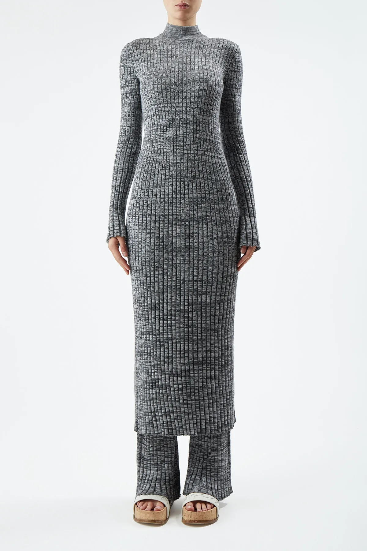 Castor Knit Dress in Charcoal Melange Cashmere sold by Gabriela Hearst product image thumbnail 2