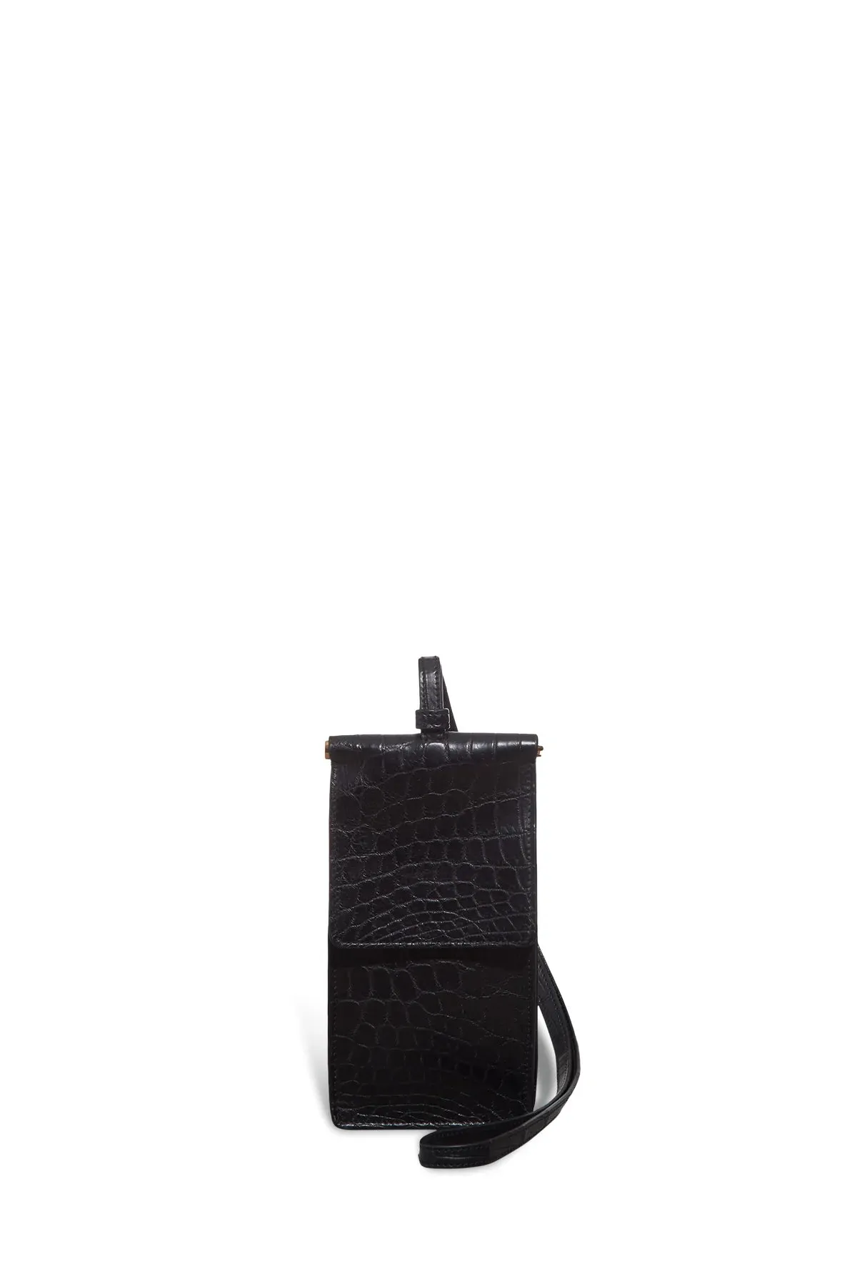 Cardi Necklace Pouch in Black Crocodile Leather sold by Gabriela Hearst product image thumbnail 2