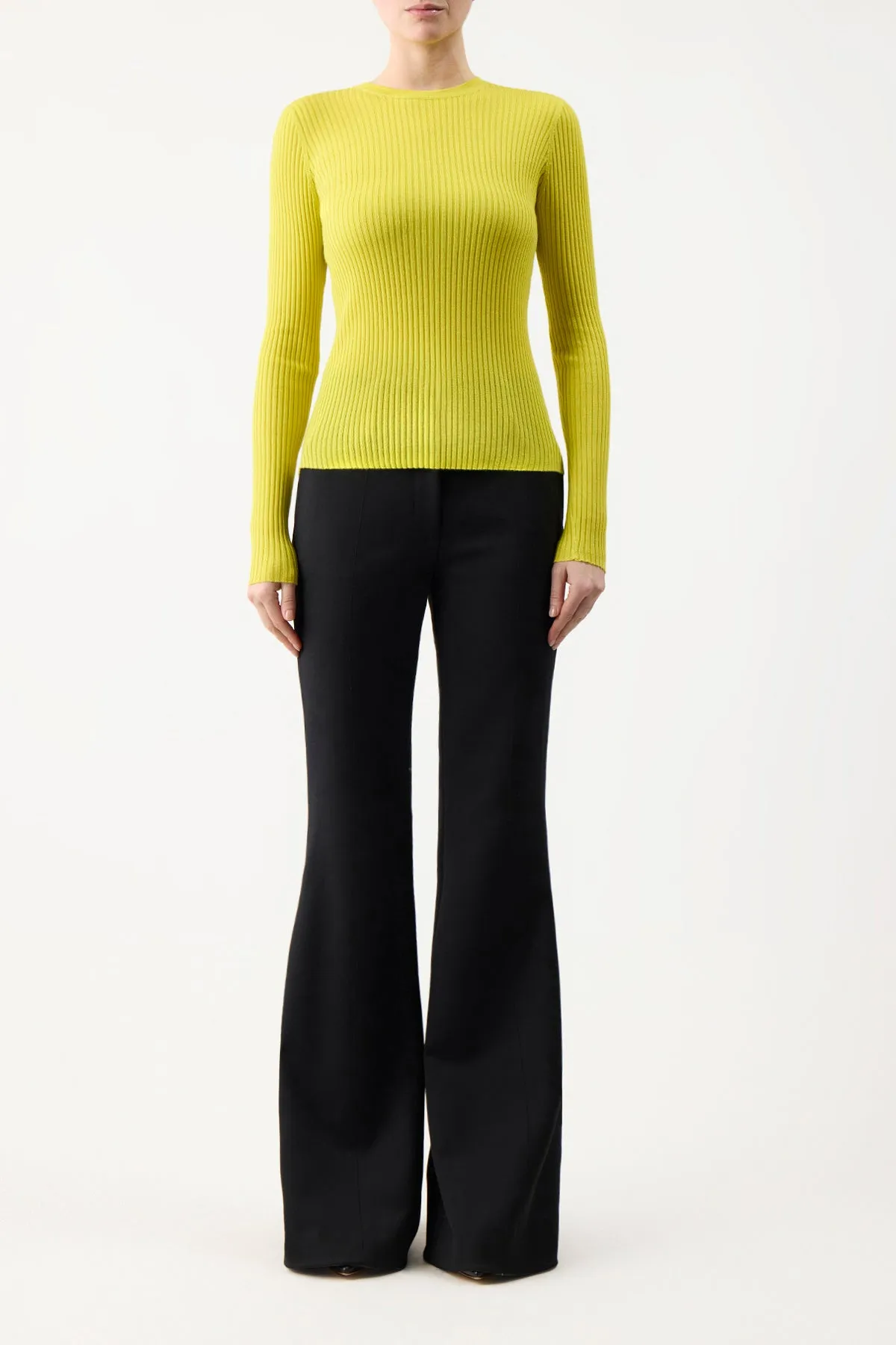 Browning Knit in Citrine Silk Cashmere sold by Gabriela Hearst product image thumbnail 2