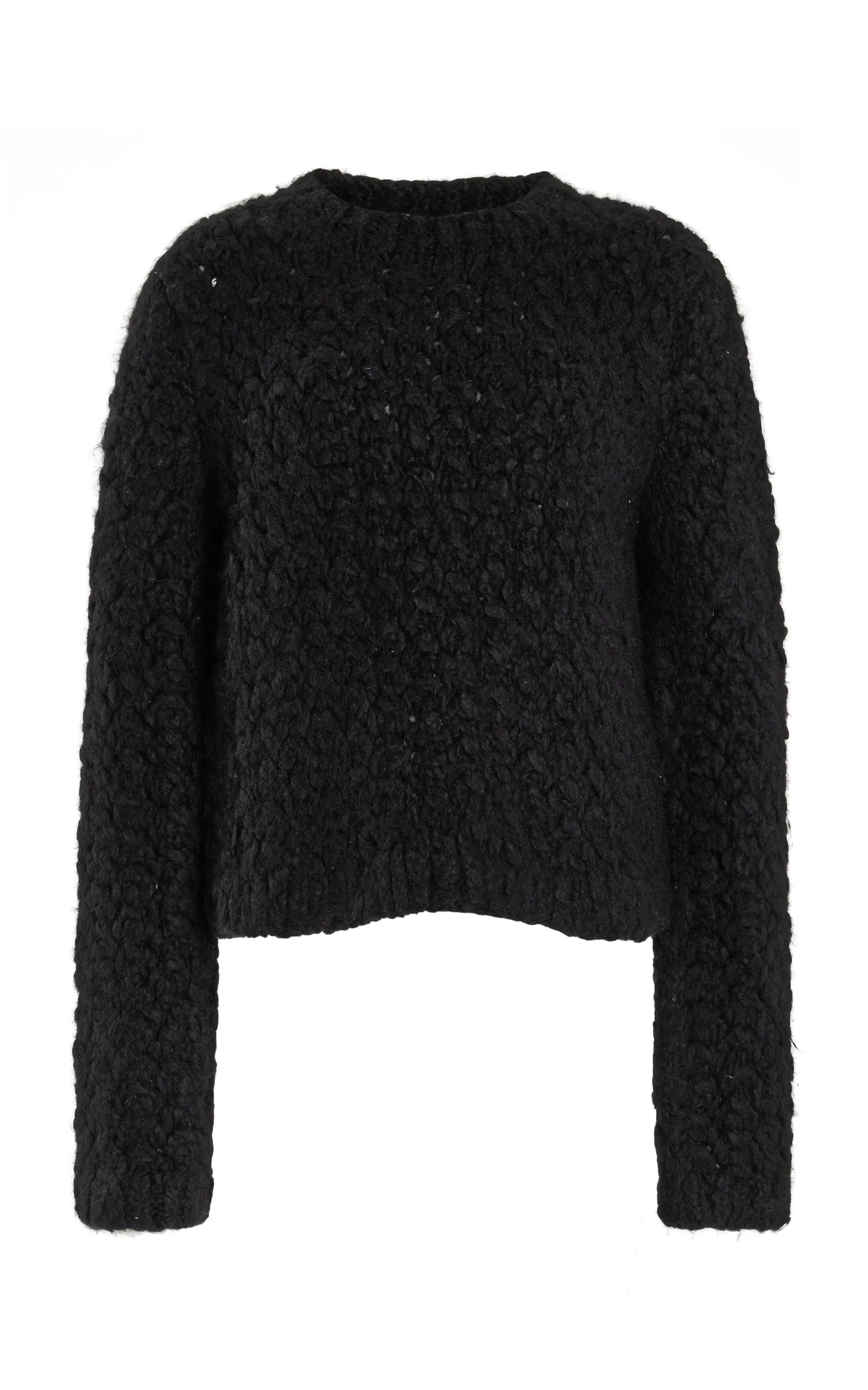 Bower Knit Sweater in Black Welfat Cashmere sold by Gabriela Hearst