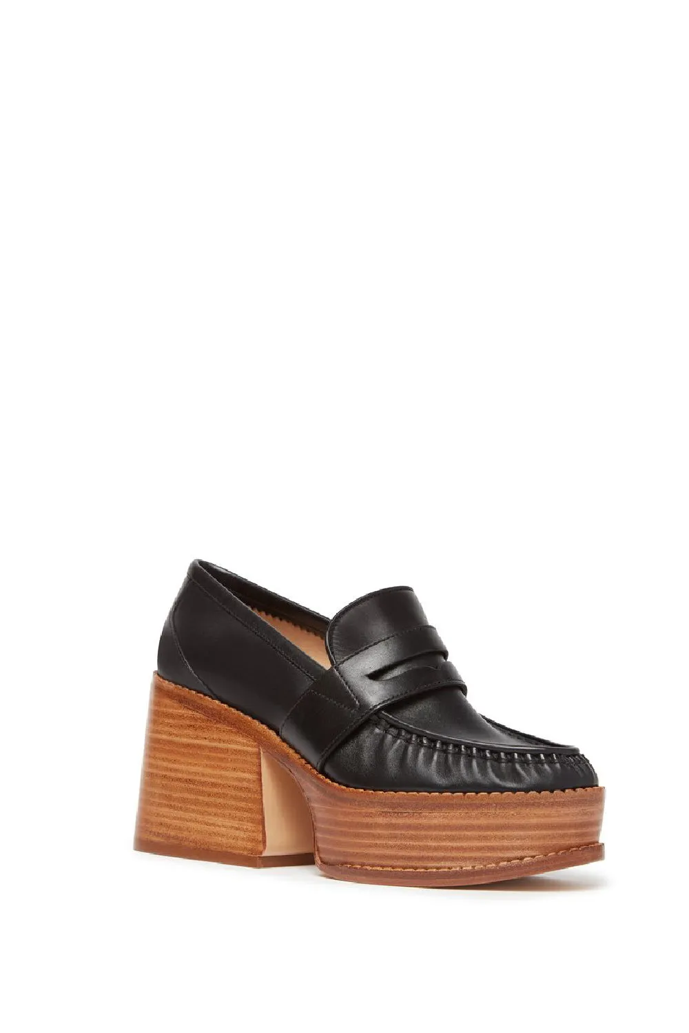 Augusta Platform Loafer in Black Leather sold by Gabriela Hearst product image thumbnail 2