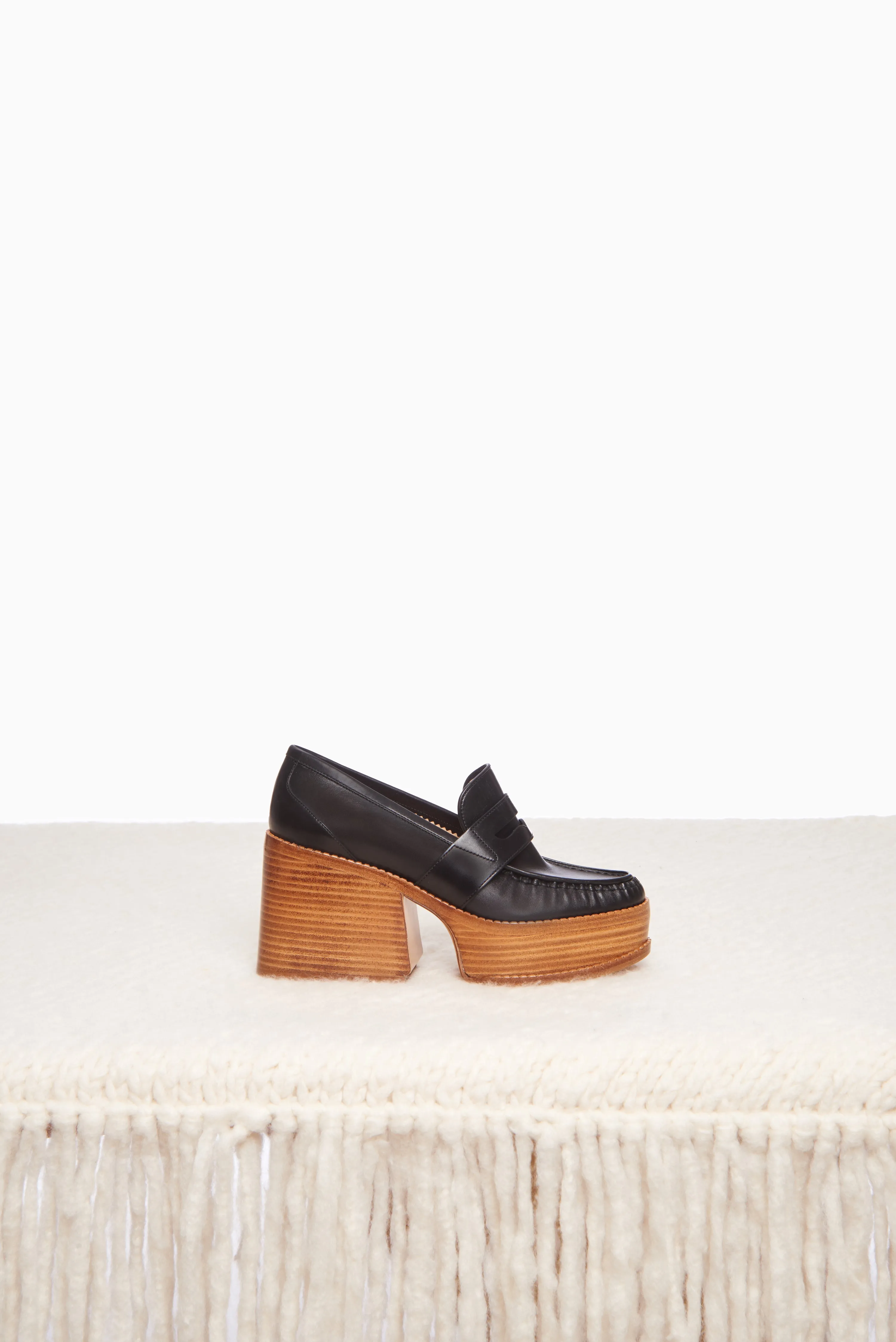 Augusta Platform Loafer in Black Leather sold by Gabriela Hearst product image thumbnail 4