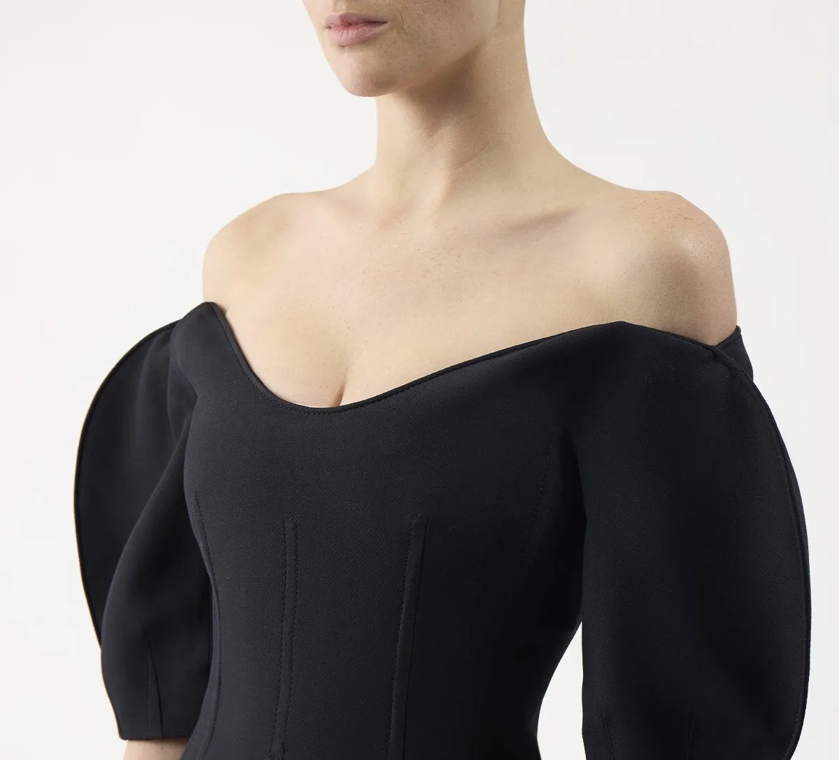 Bartlet Top in Black Wool Silk Cady sold by Gabriela Hearst product image thumbnail 2
