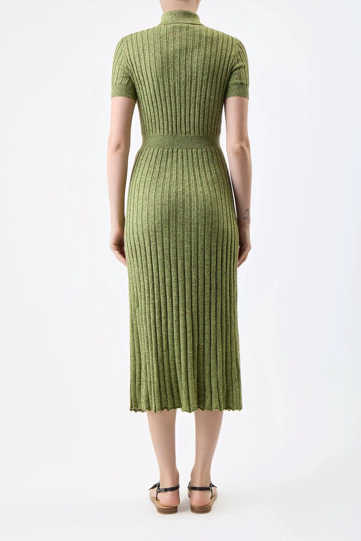 Avant Knit Dress in Green Multi Cashmere Silk sold by Gabriela Hearst product image thumbnail 4