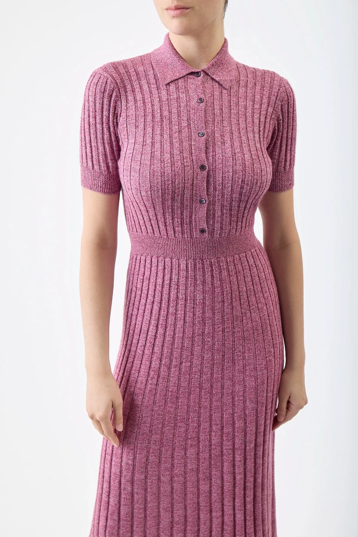 Avant Knit Dress in Blush Multi Cashmere Silk sold by Gabriela Hearst product image thumbnail 2