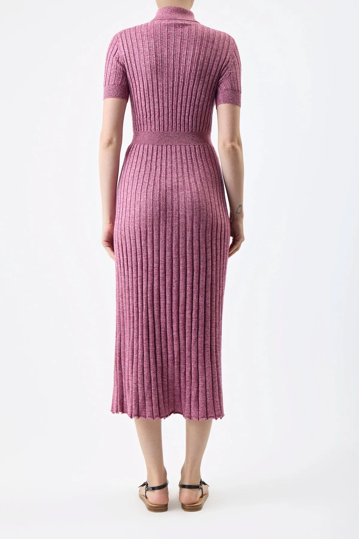 Avant Knit Dress in Blush Multi Cashmere Silk sold by Gabriela Hearst product image thumbnail 3