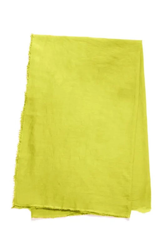 Botanical Dye Scarf in Lime Adamite Cashmere sold by Gabriela Hearst