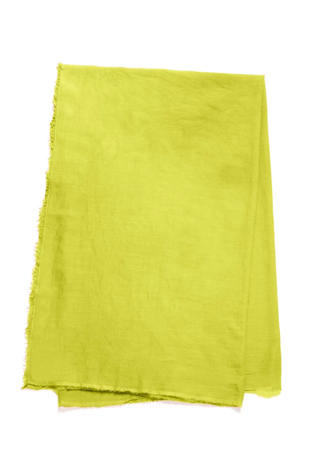 Botanical Dye Scarf in Lime Adamite Cashmere sold by Gabriela Hearst