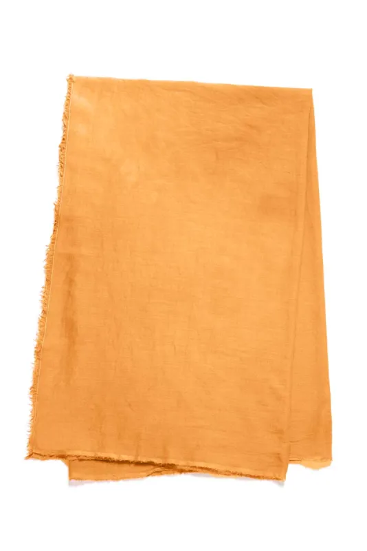 Botanical Dye Scarf in Fluorescent Orange Cashmere sold by Gabriela Hearst