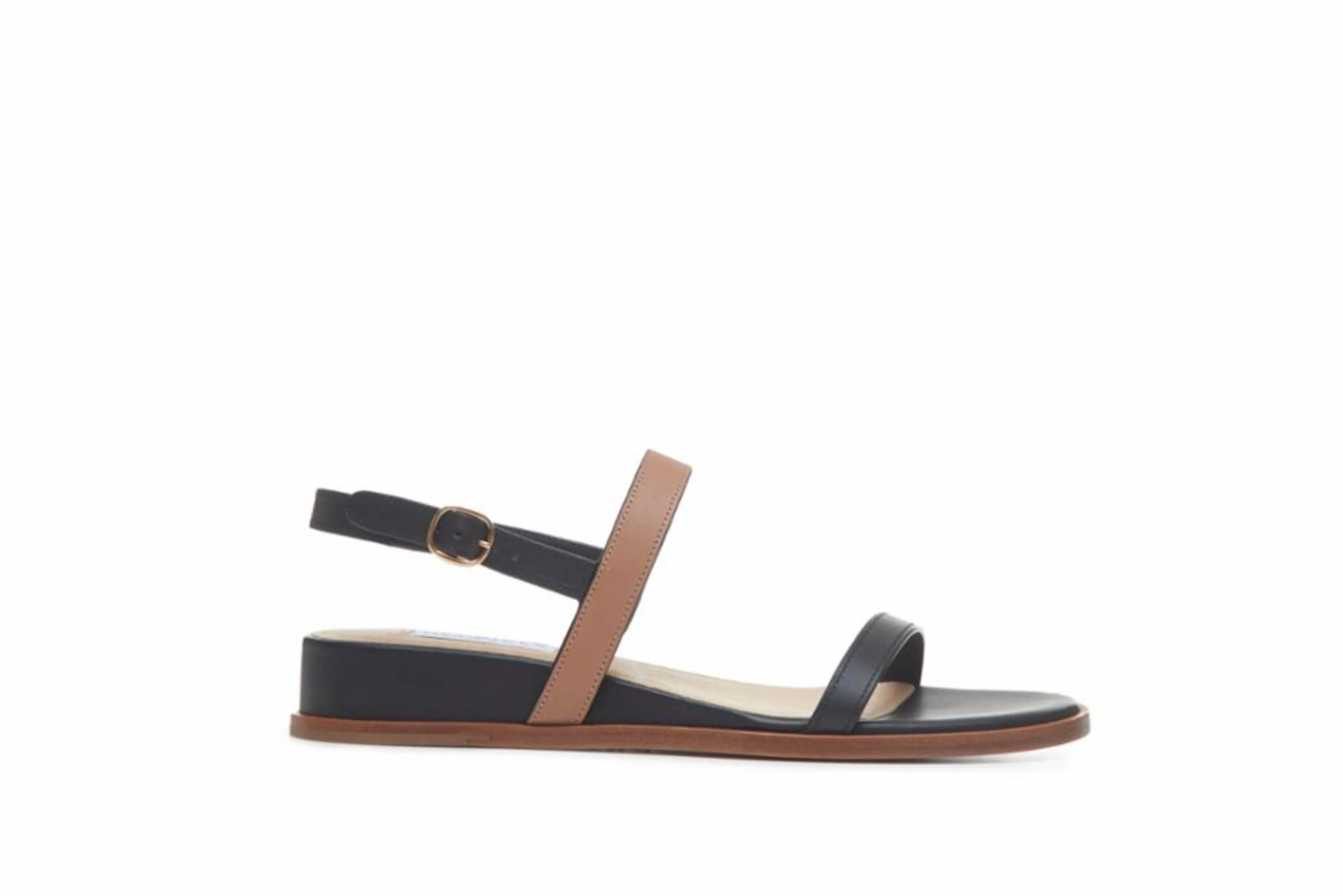 Basia Sandal in Black & Dark Camel Leather sold by Gabriela Hearst product image thumbnail 2