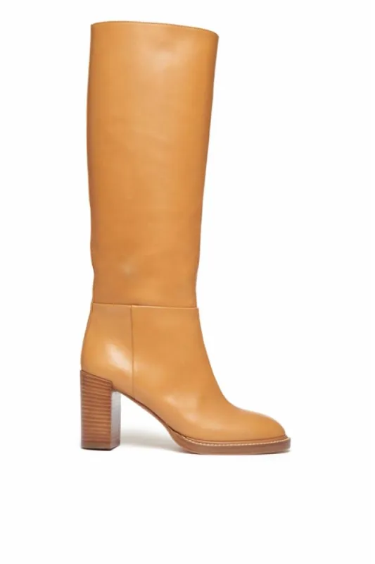 Bocca Knee High Boot in Cashew Leather sold by Gabriela Hearst