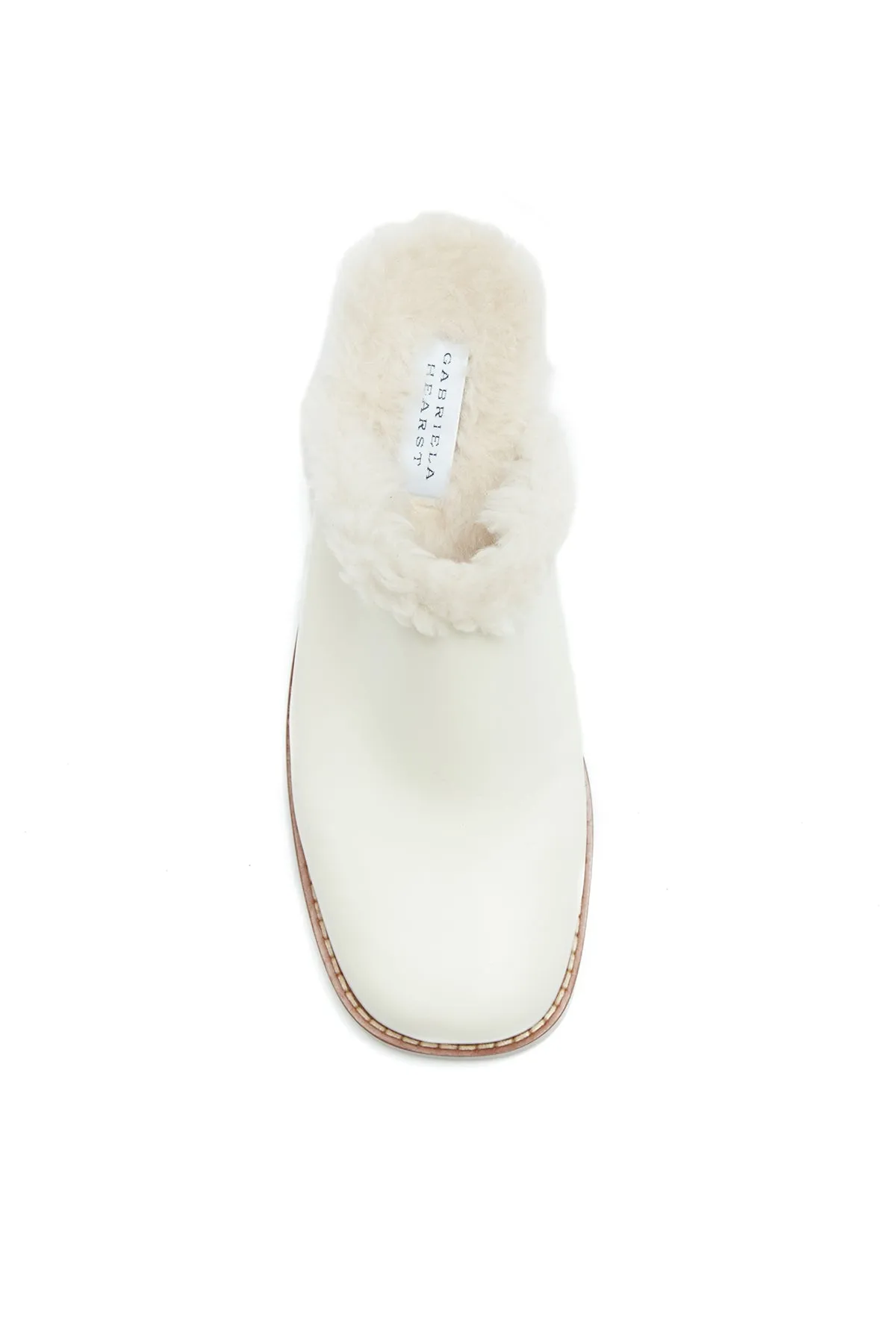 Armin Mules in Cream Leather with Wool Fur sold by Gabriela Hearst product image thumbnail 4